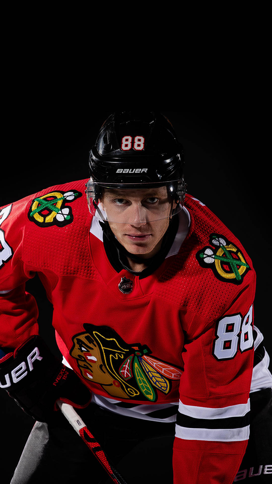 Chicago Blackhawks, Team Captain, red jersey, Full HD Phone Wallpaper
