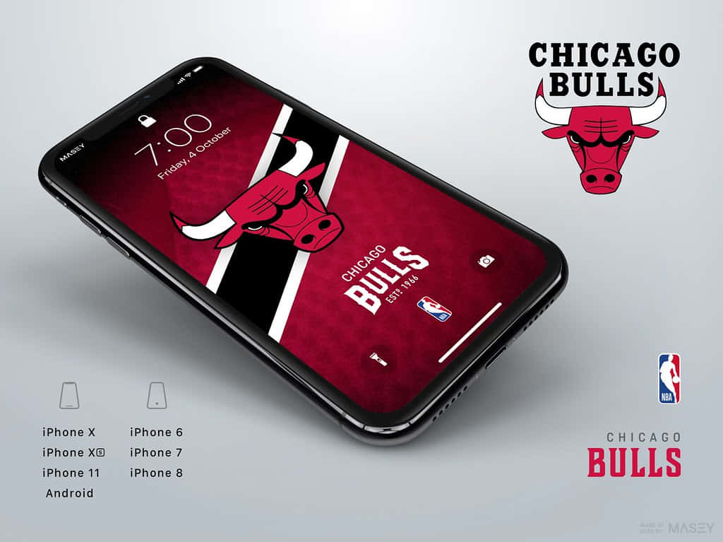 Chicago Bulls, iPhone, red bull logo, SD Desktop Wallpaper