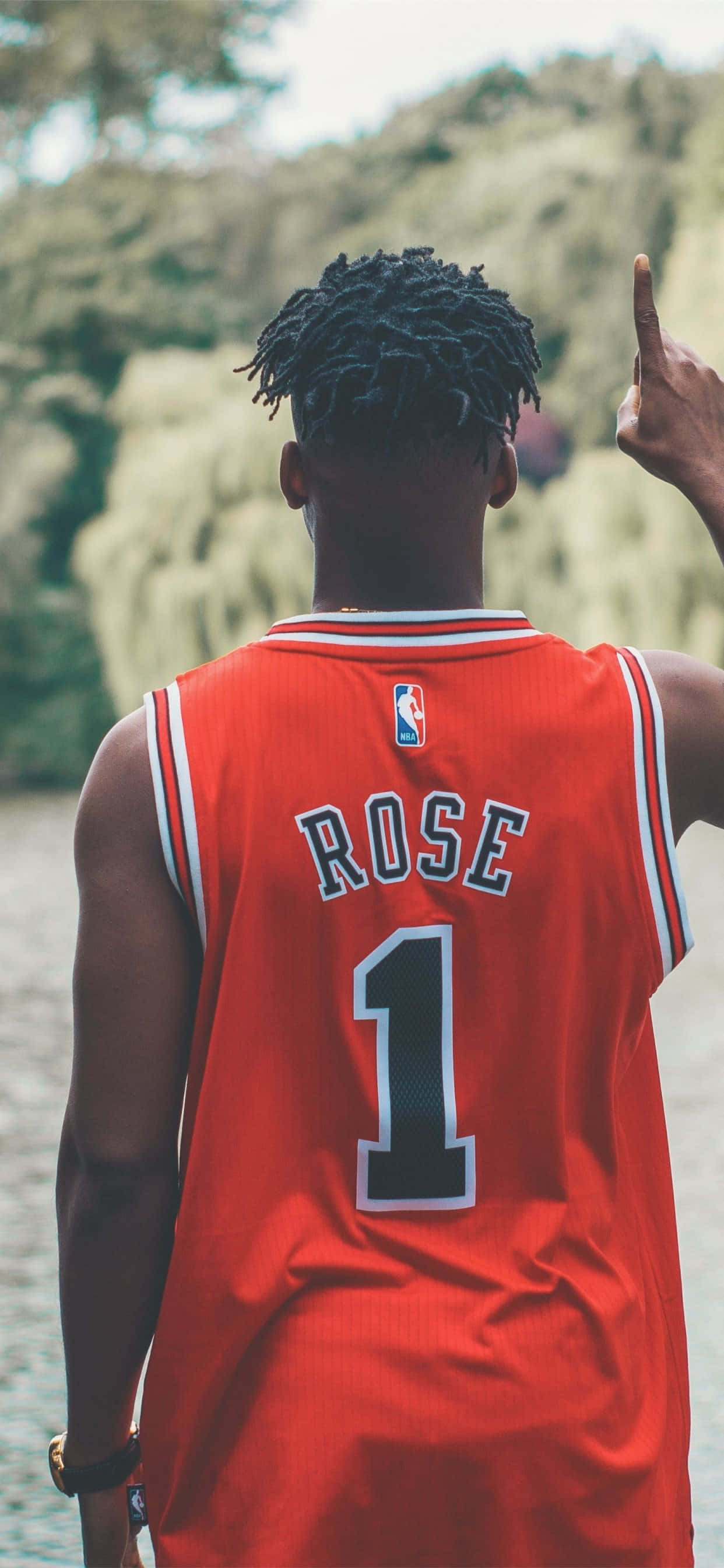 Chicago Bulls, red Chicago Bulls jersey, ROSE 1, 2K Phone Wallpaper