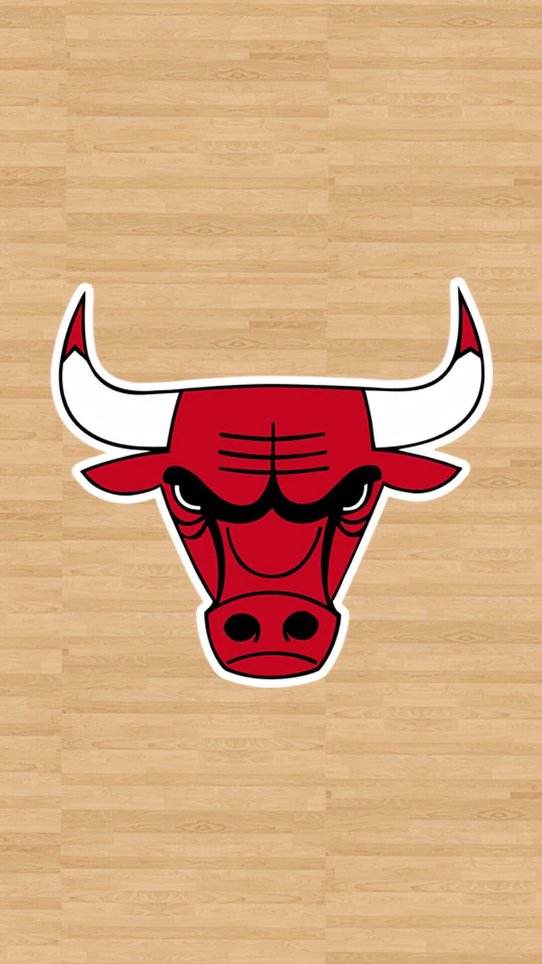 Chicago Bulls, red Chicago Bulls logo, white horns, Full HD Phone Wallpaper