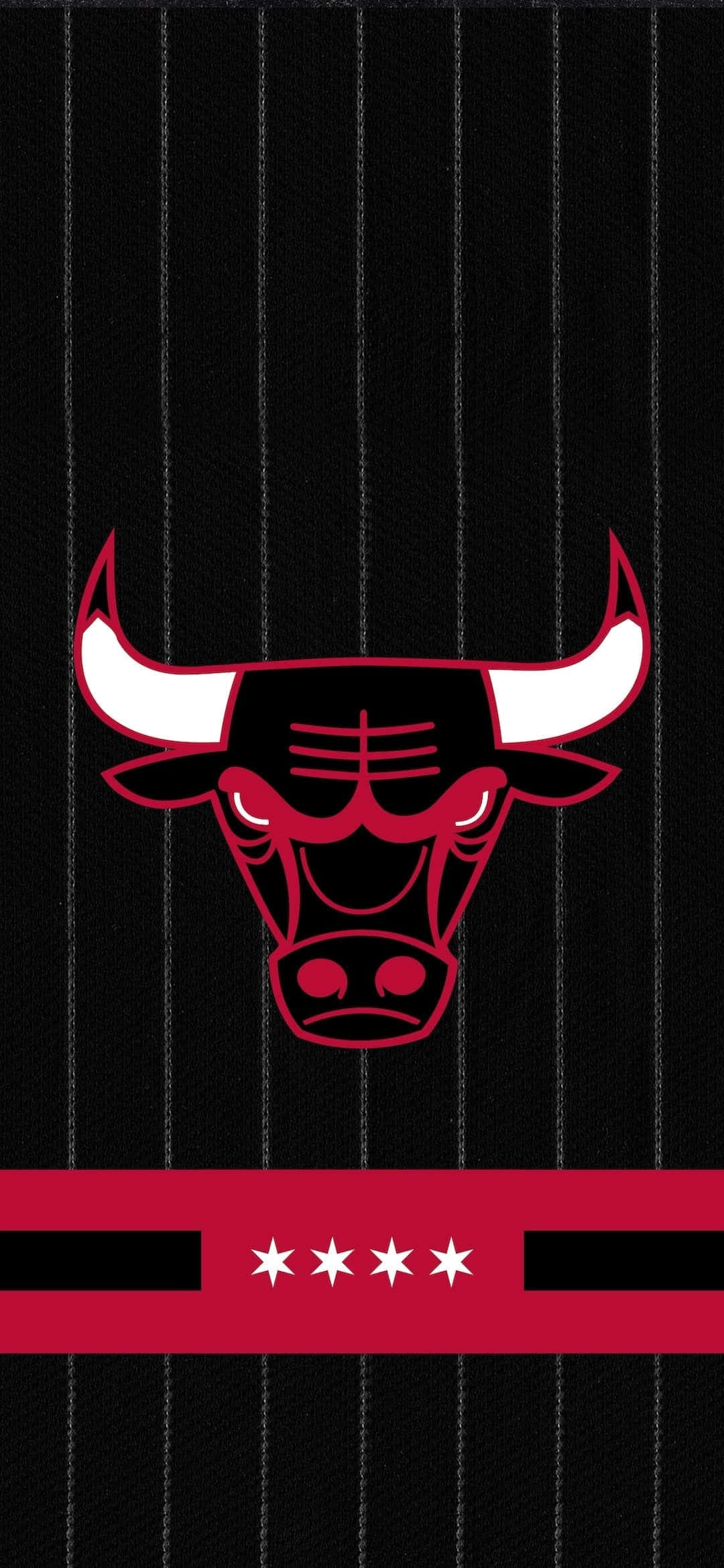 Chicago Bulls, red Chicago Bulls logo, white horns, Full HD Phone Wallpaper