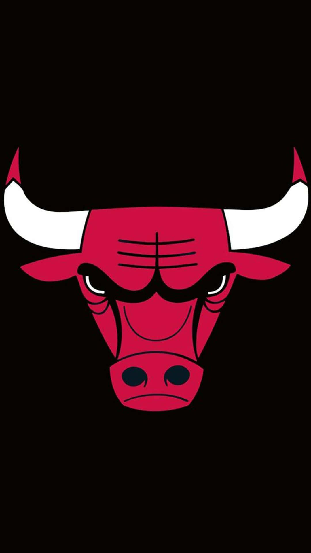 Chicago Bulls, iPhone, red bull head logo, Full HD Phone Wallpaper