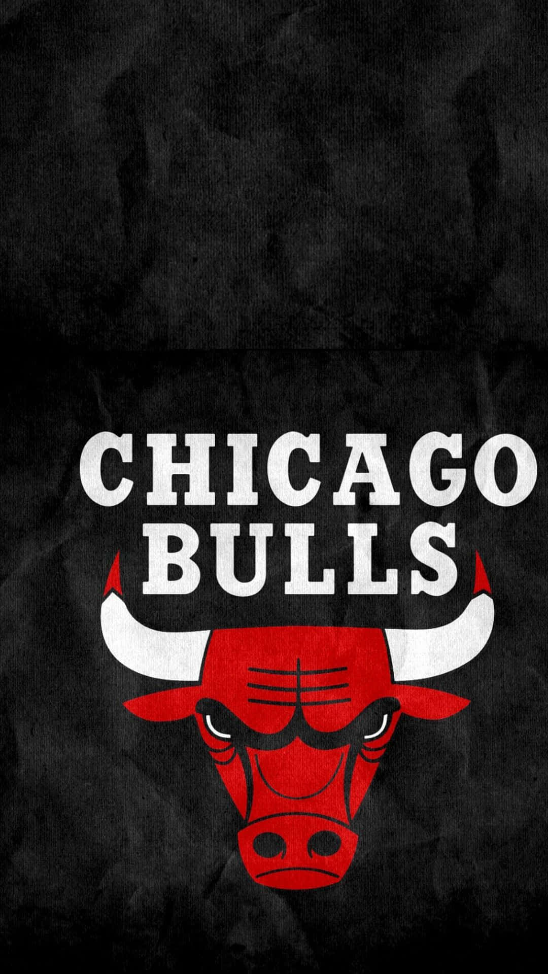 Chicago Bulls, red bull head, white text, Full HD Phone Wallpaper