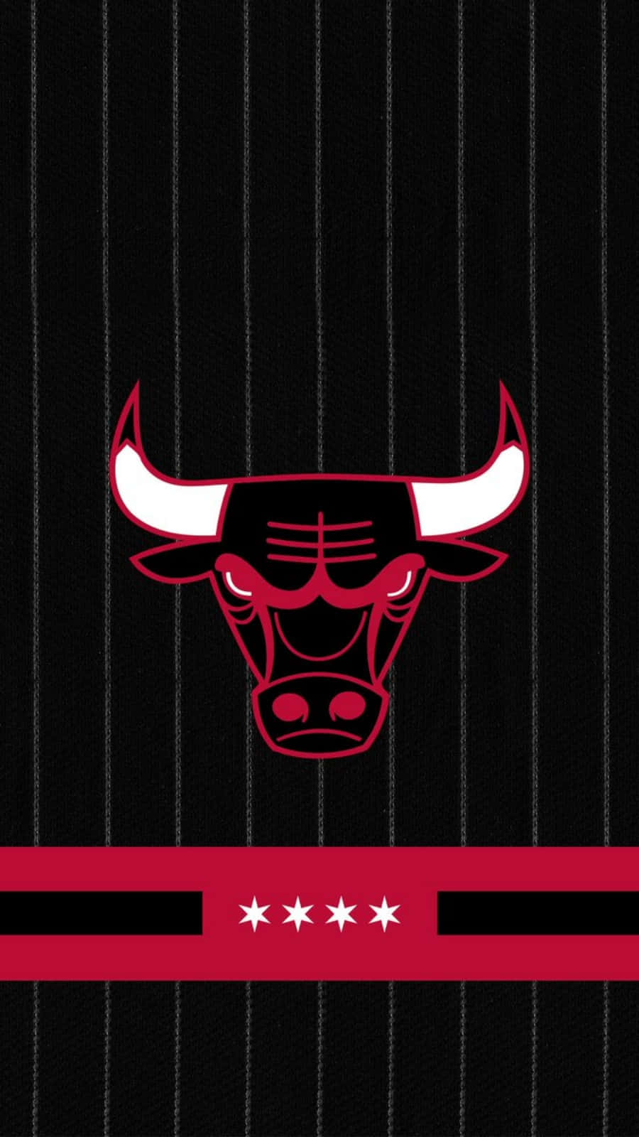Chicago Bulls, red and black pinstripe, four stars, HD Phone Wallpaper