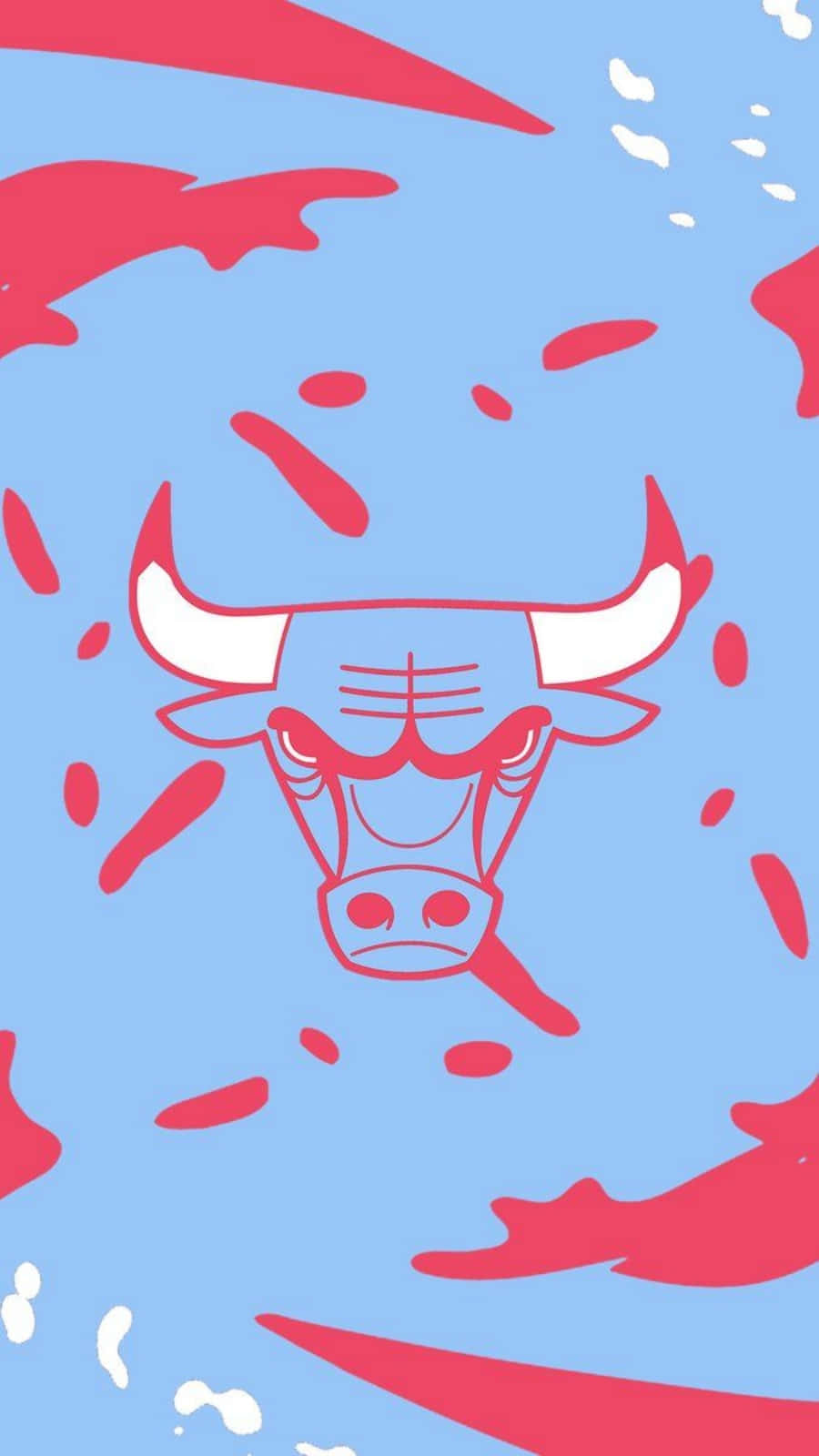 Chicago Bulls, red bull head, white horns, HD Phone Wallpaper