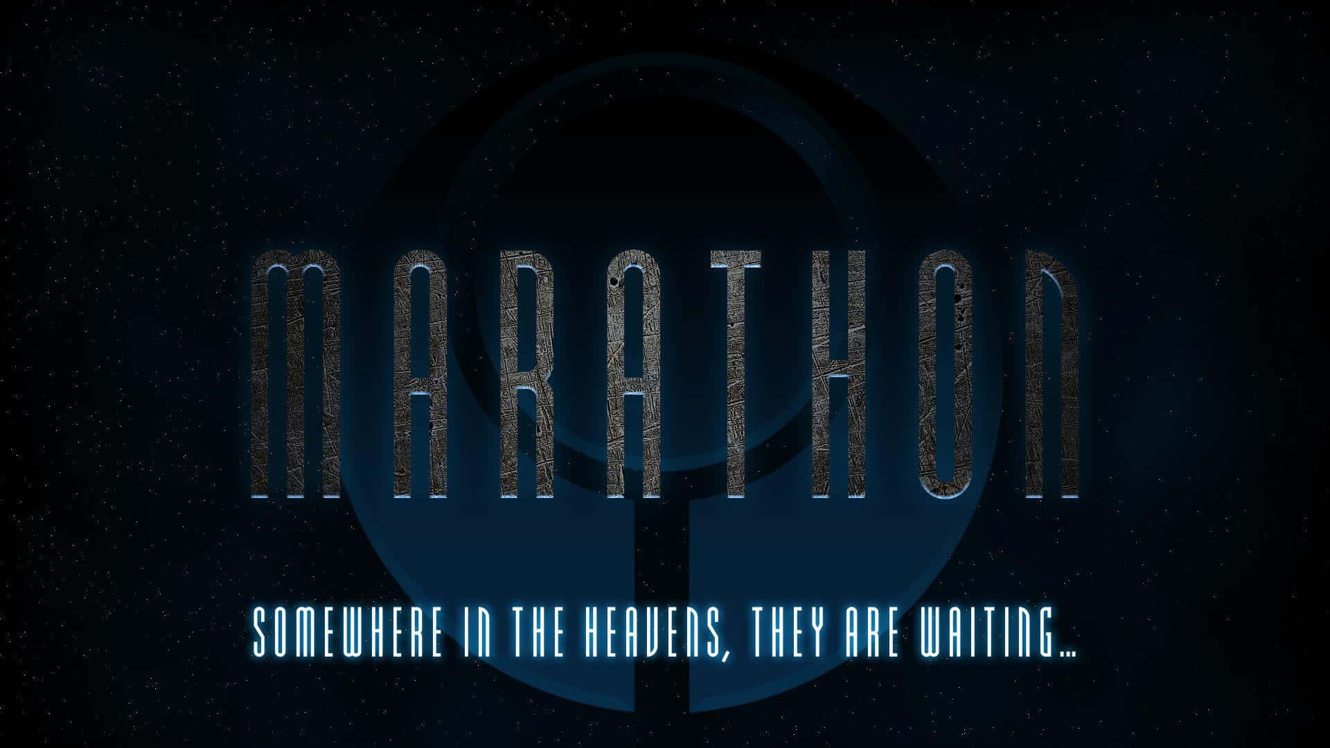 Chicago Marathon, textured metallic letters, starry cosmic backdrop, Full HD Desktop Wallpaper