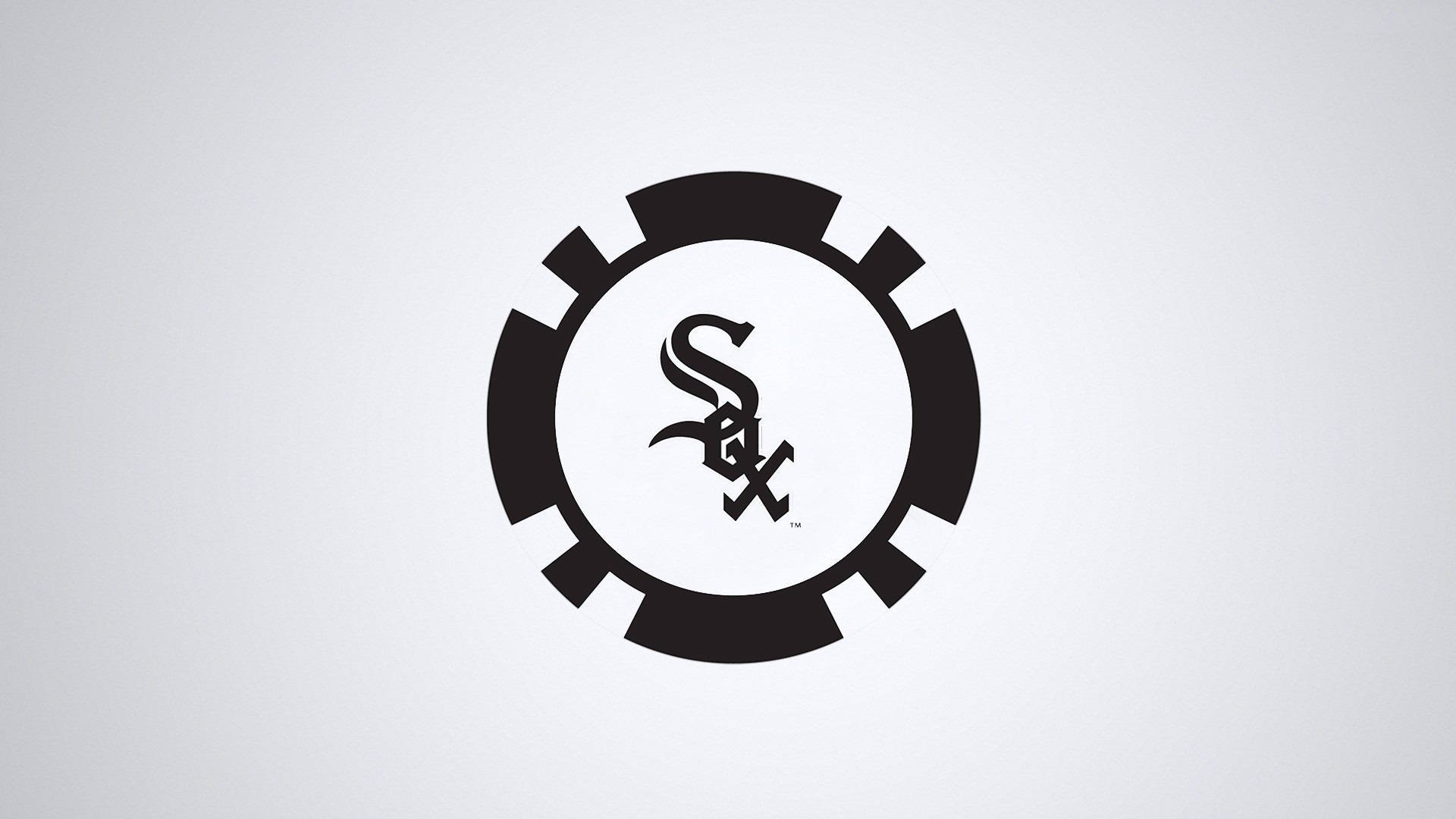 Chicago White Sox, circle logo, black, Full HD Desktop Wallpaper