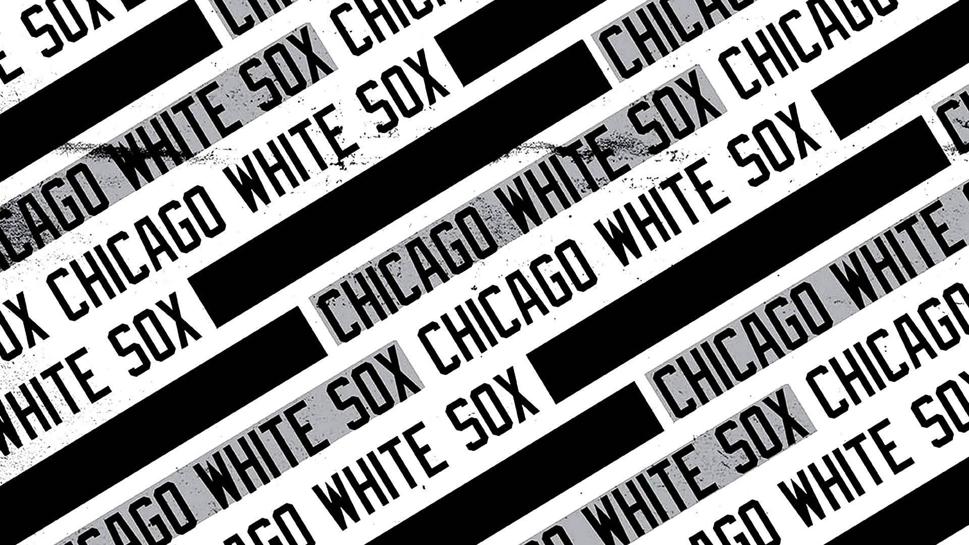 Chicago White Sox, black and white, diagonal stripes, Full HD Desktop Wallpaper