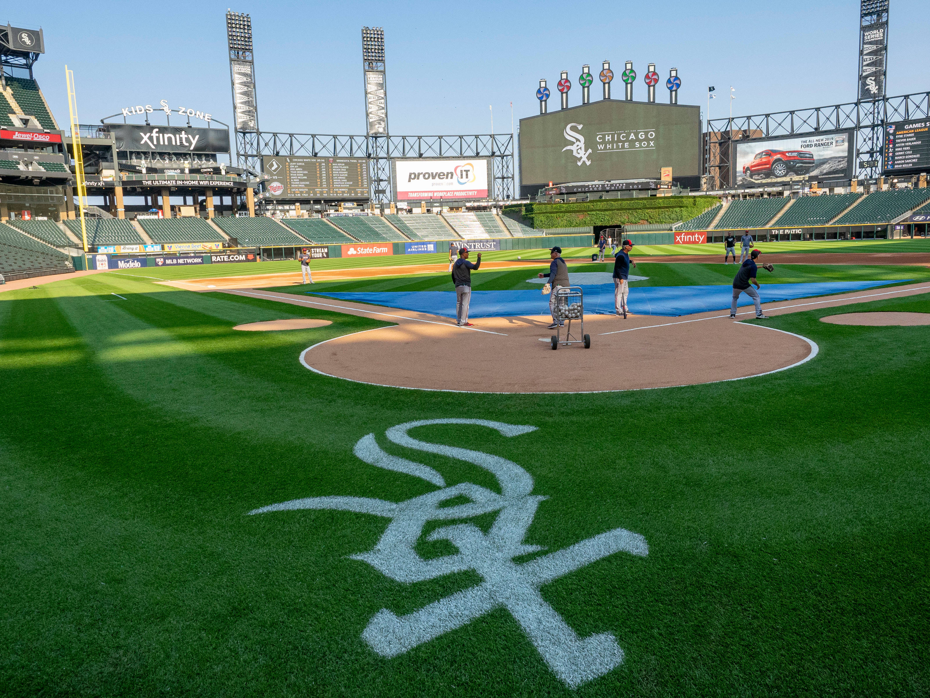Chicago White Sox, logo, field, 2K Desktop Wallpaper