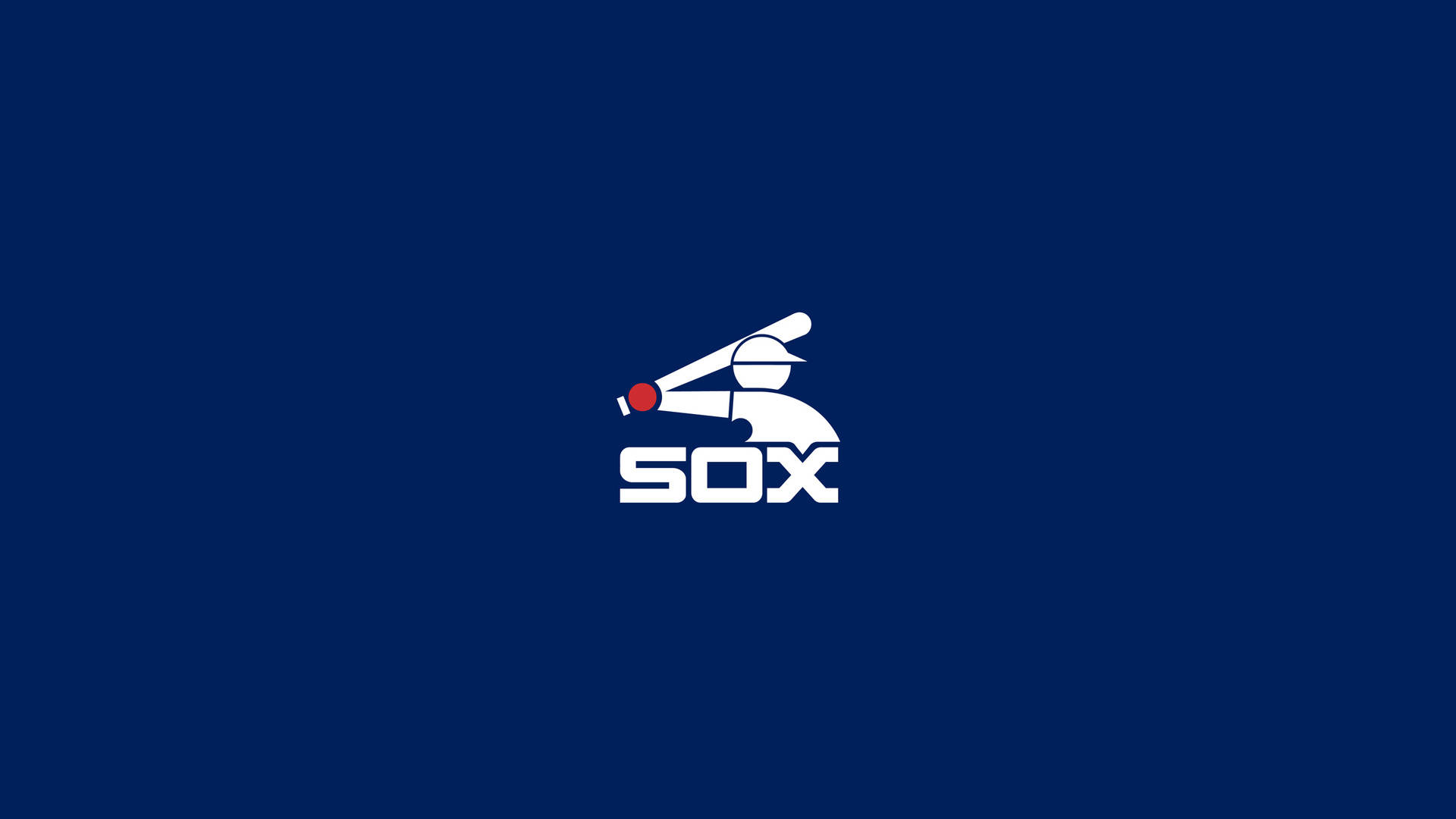 Chicago White Sox, minimalist, white baseball player logo, Full HD Desktop Wallpaper