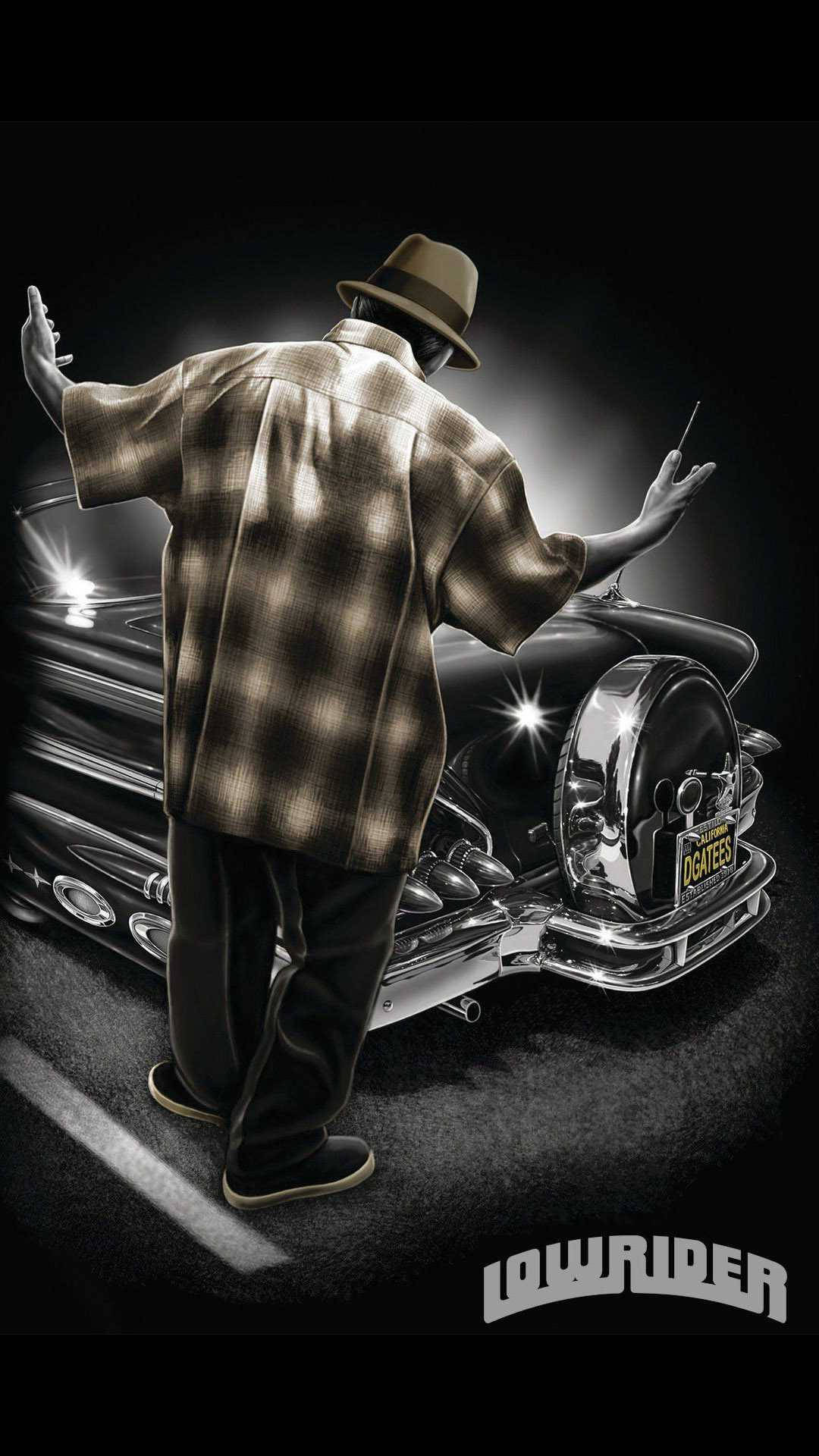 Chicano, lowrider, fedora, Full HD Phone Wallpaper