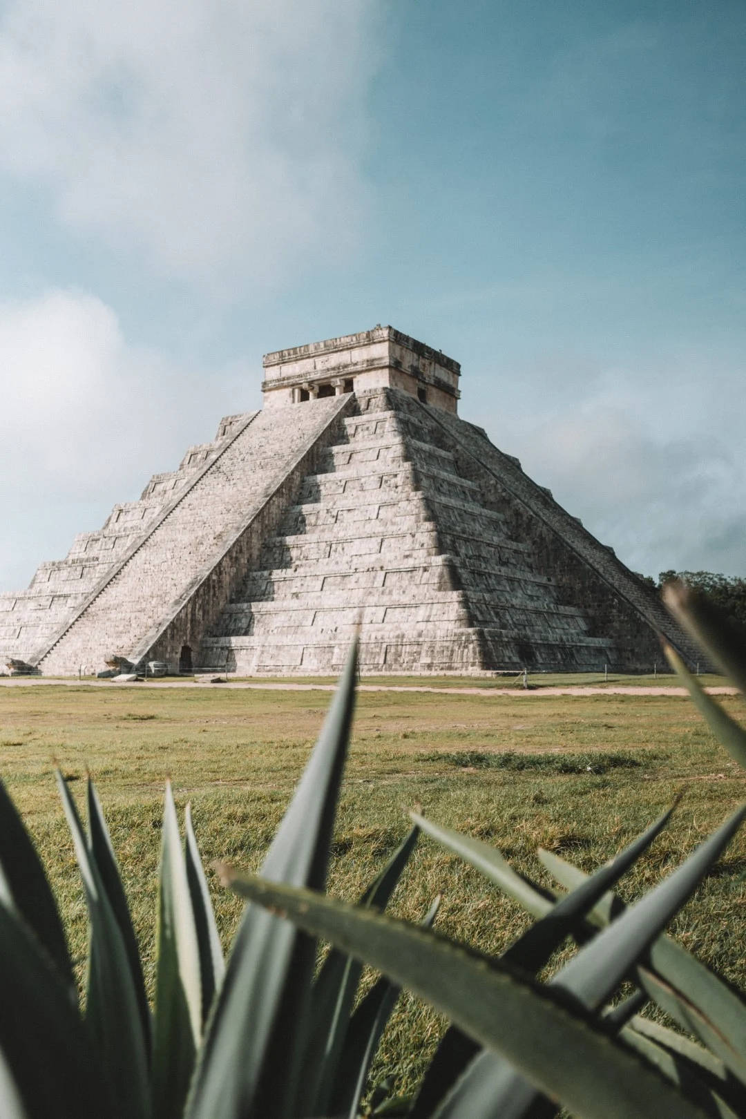 Chichen Itza, aloe vera, ancient Mayan pyramid, HD Phone Wallpaper