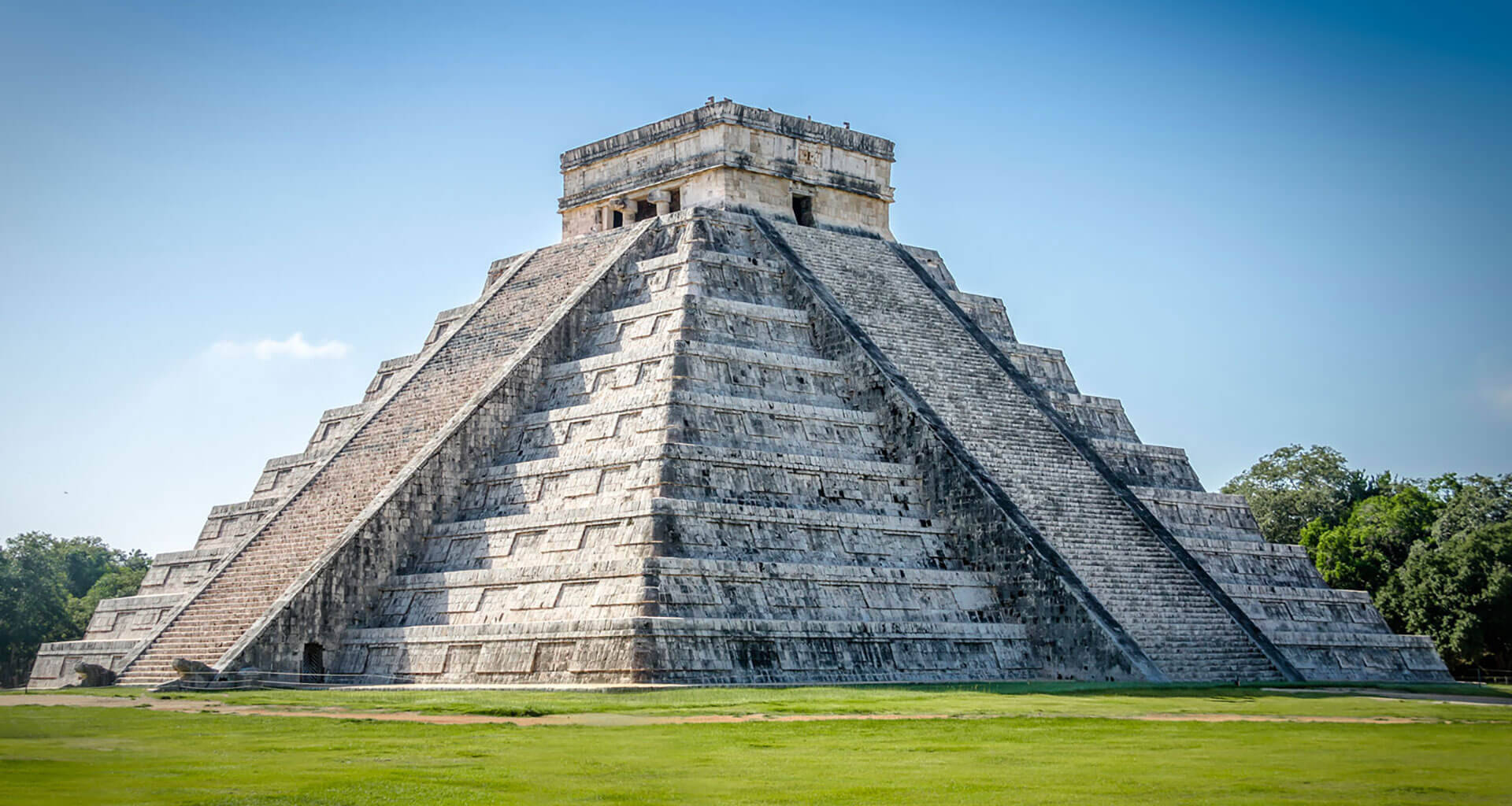 Chichen Itza, ancient Mayan pyramid, stone steps, Full HD Desktop Wallpaper