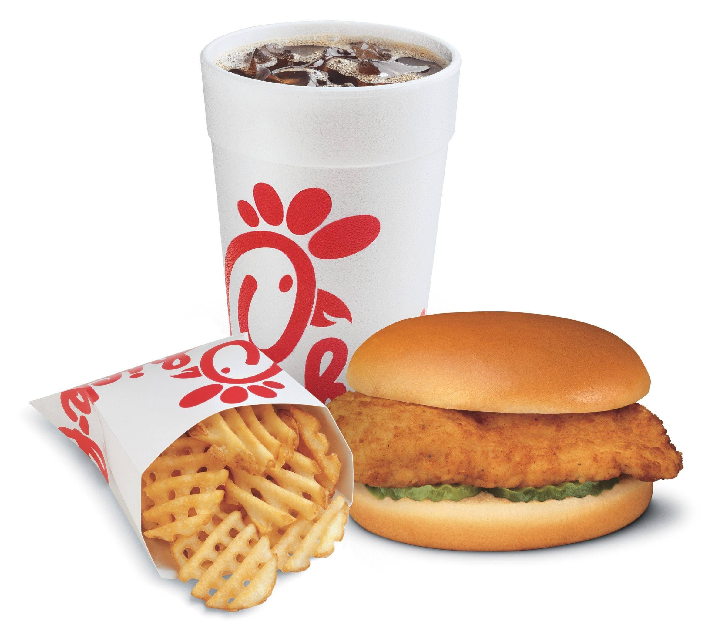 Chick-fil-A, chicken sandwich, waffle fries, Full HD Desktop Wallpaper