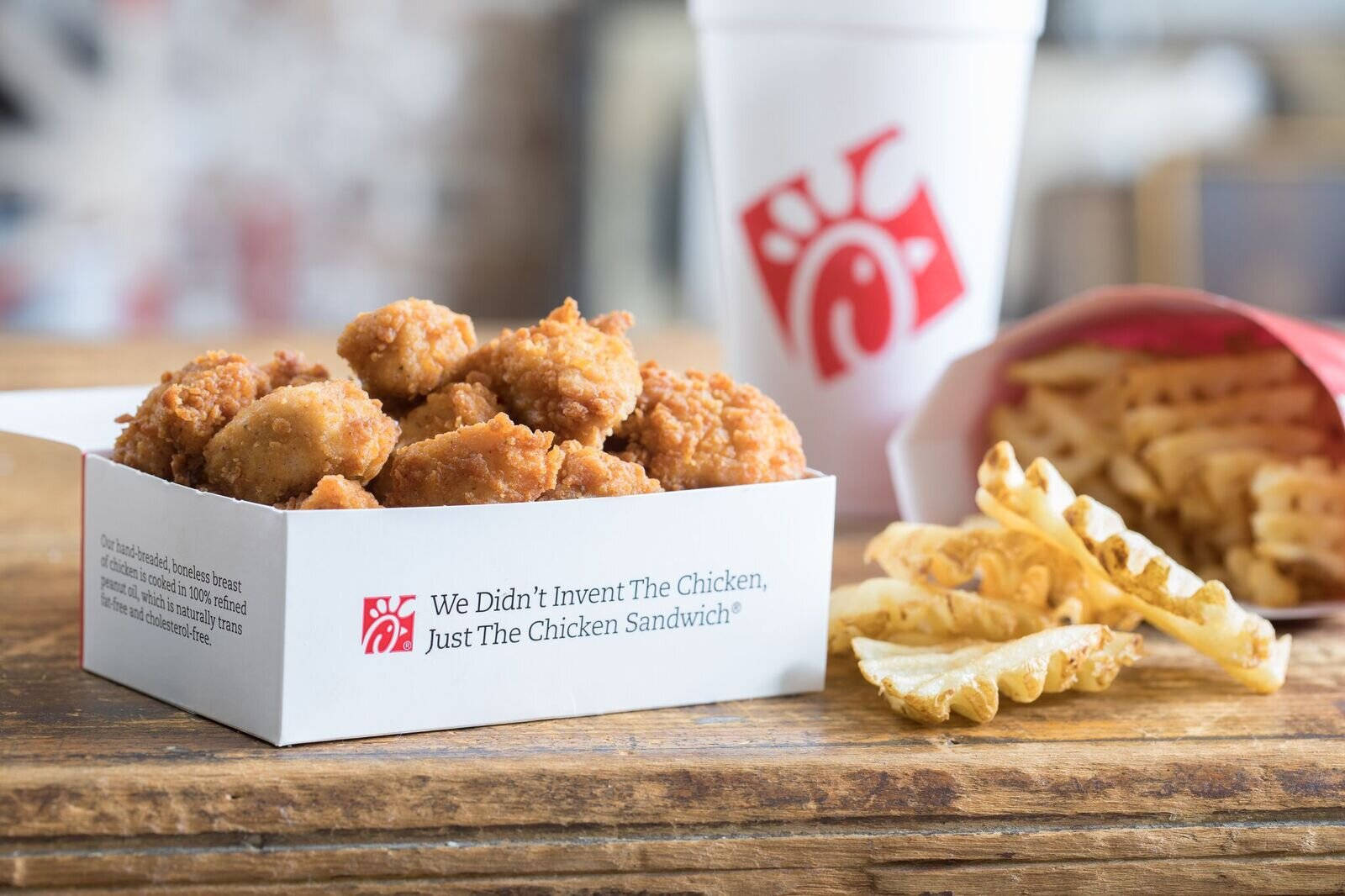 Chick-fil-A, chicken nuggets, waffle fries, HD Desktop Wallpaper