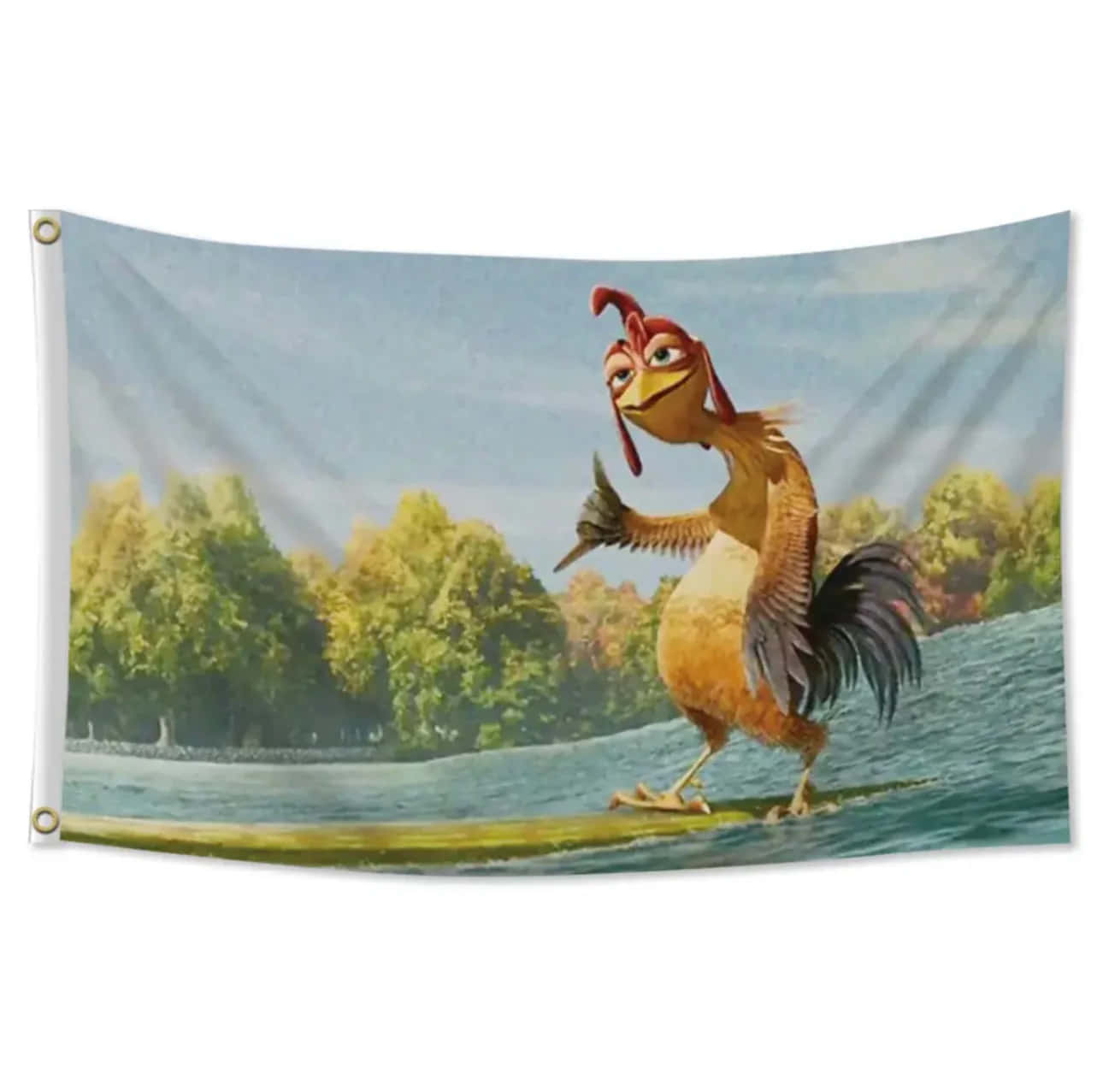 Chicken Joe, surfing, cartoon rooster, HD Desktop Wallpaper