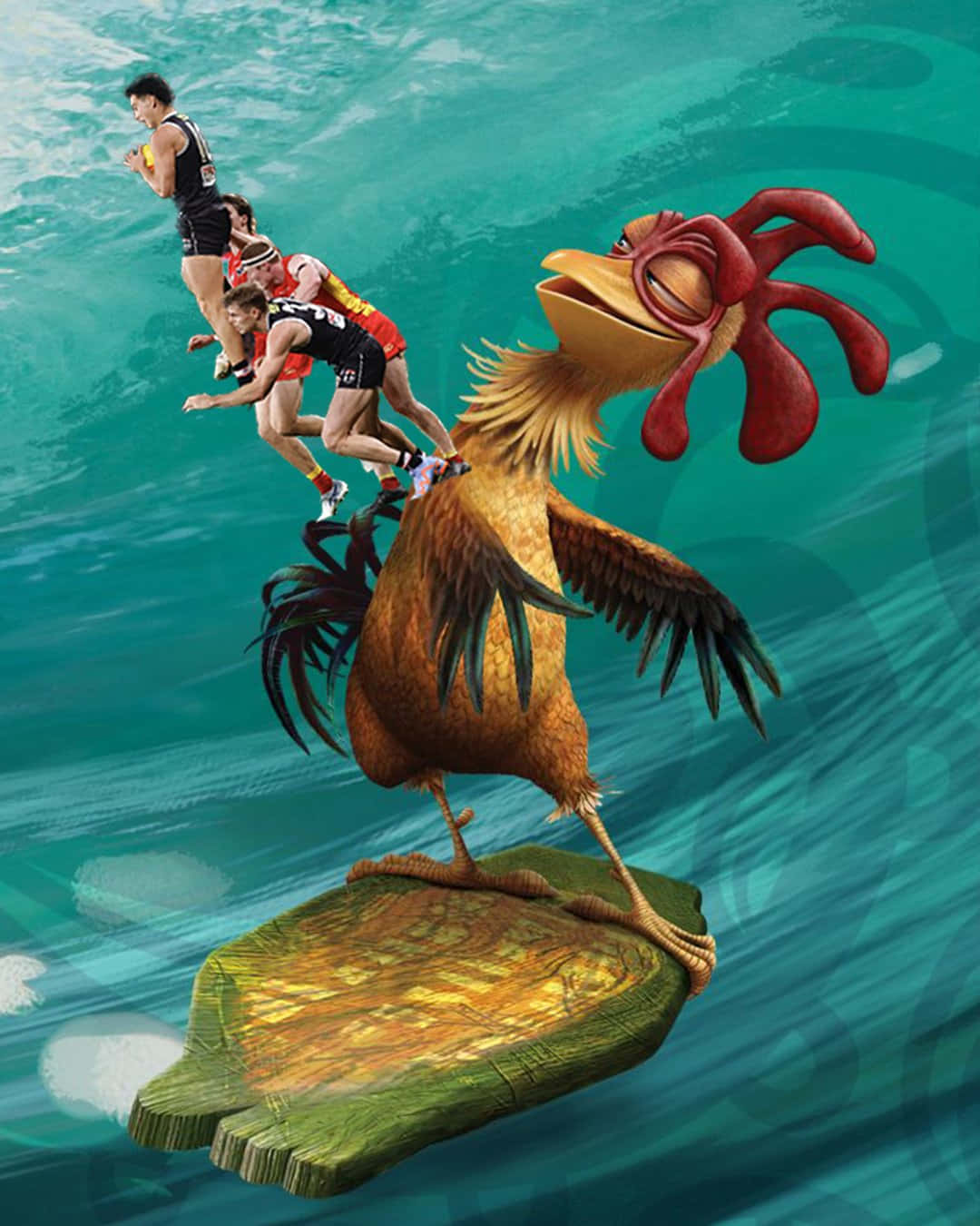 Chicken Joe, surfing, log, HD Phone Wallpaper