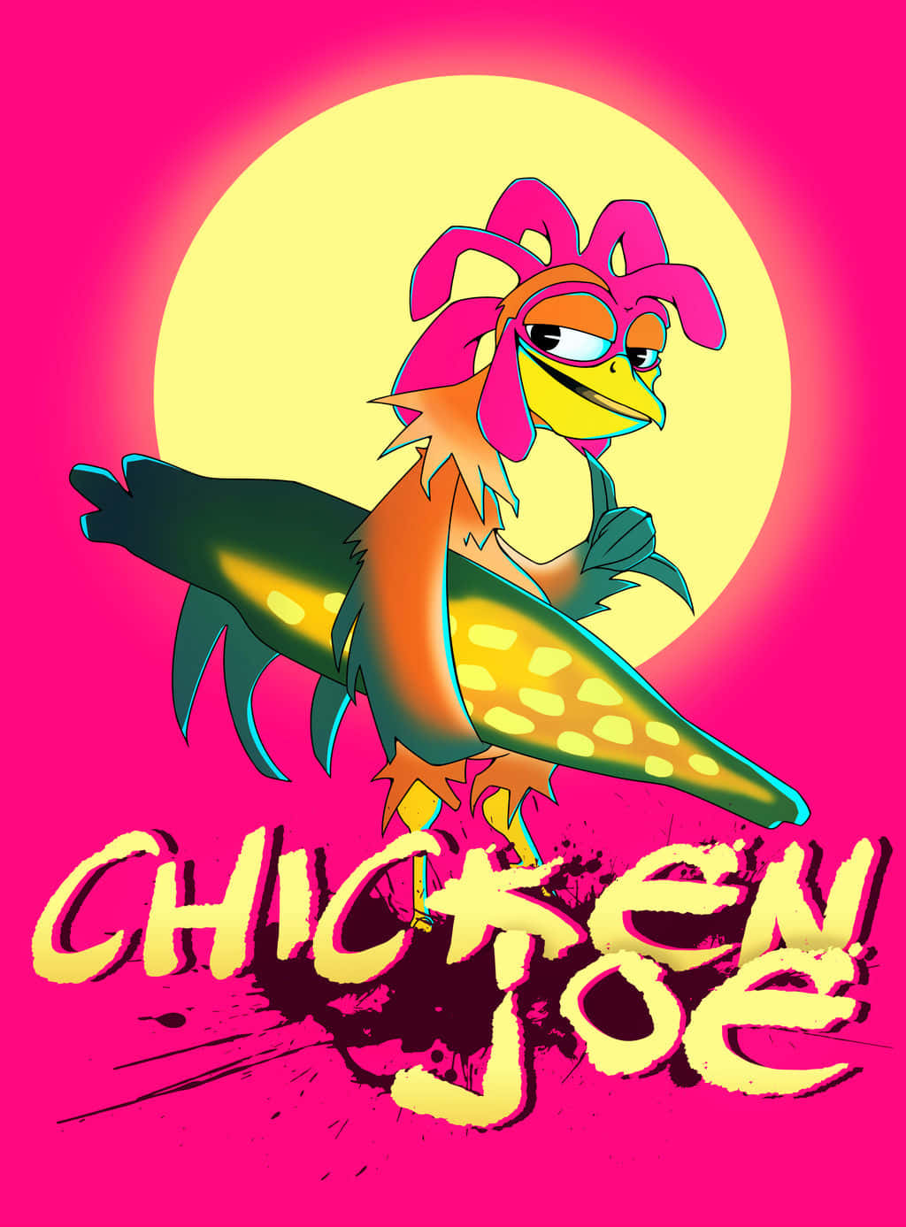 Chicken Joe, pink comb, sunglasses, HD Phone Wallpaper