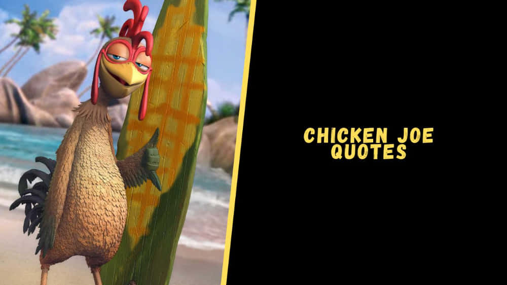 Chicken Joe, tropical beach, surfboard, SD Desktop Wallpaper
