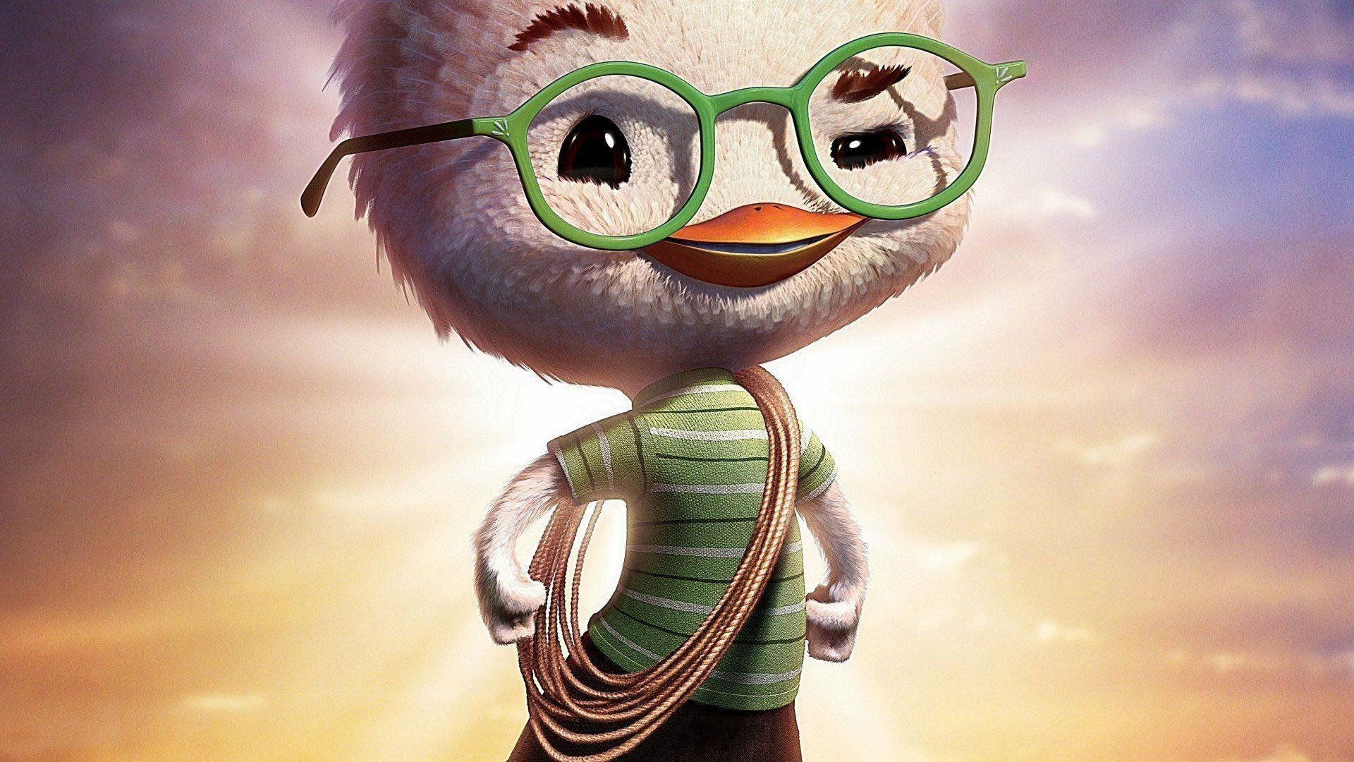 Chicken Little, green glasses, striped shirt, Full HD Desktop Wallpaper