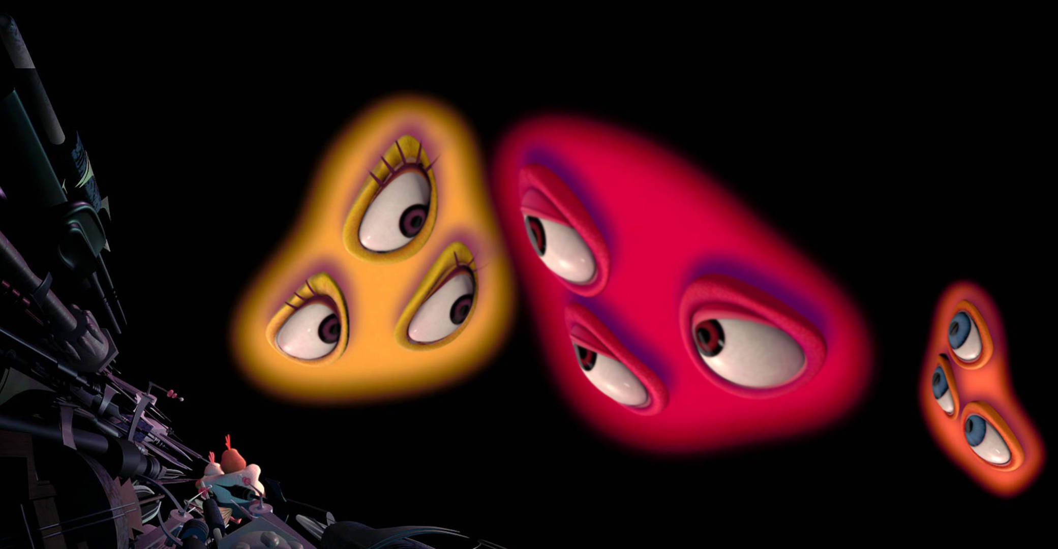 Chicken Little, alien family, glowing, Full HD Desktop Wallpaper