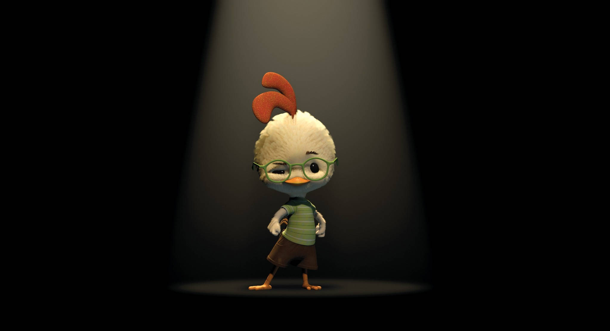 Chicken Little, spotlight, glasses, Full HD Desktop Wallpaper