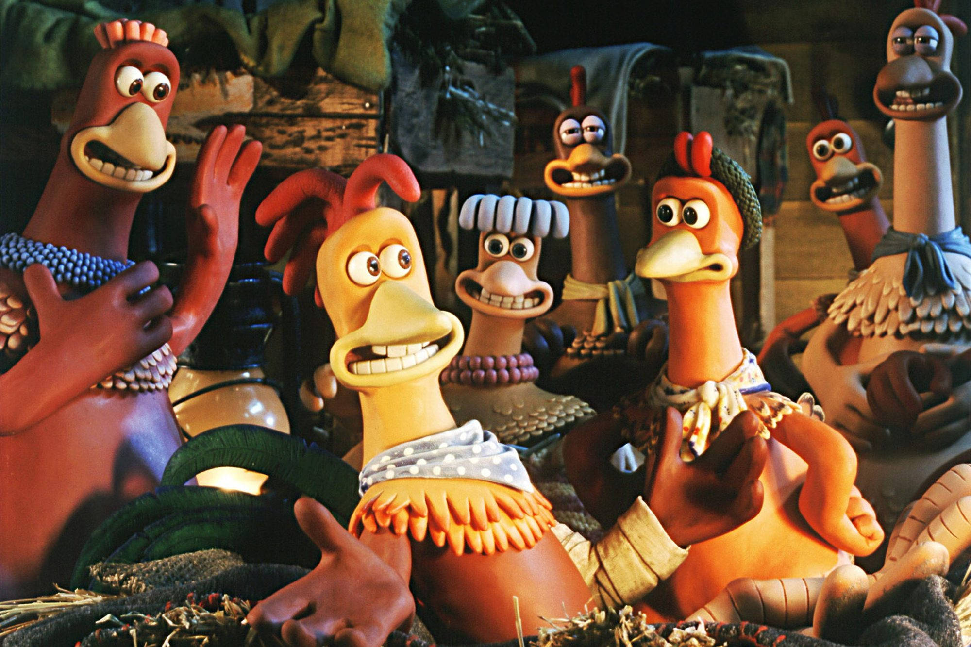 Chicken Run, claymation chickens, expressive faces, Full HD Desktop Wallpaper