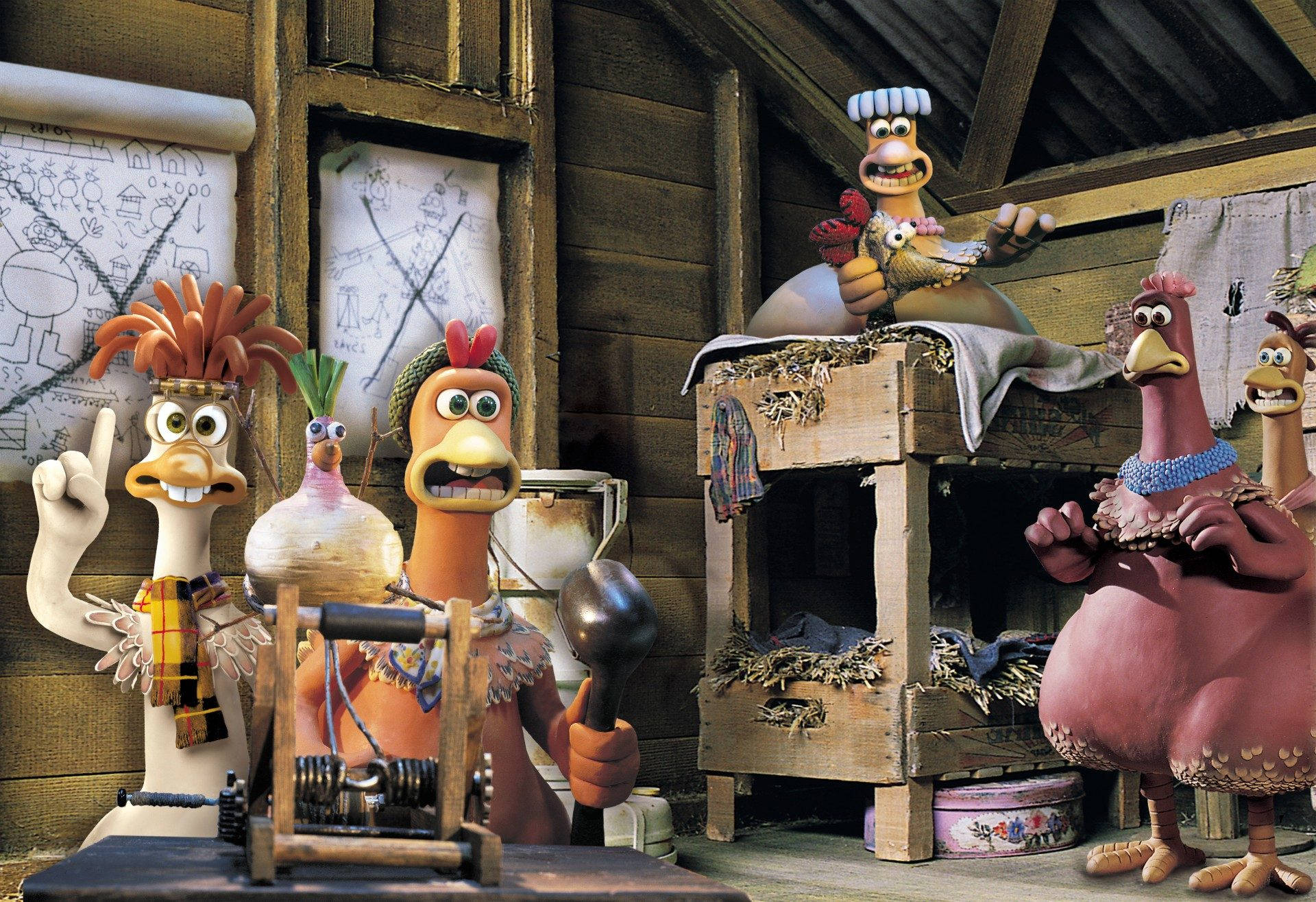 Chicken Run, wooden house, rustic wooden barn, Full HD Desktop Wallpaper