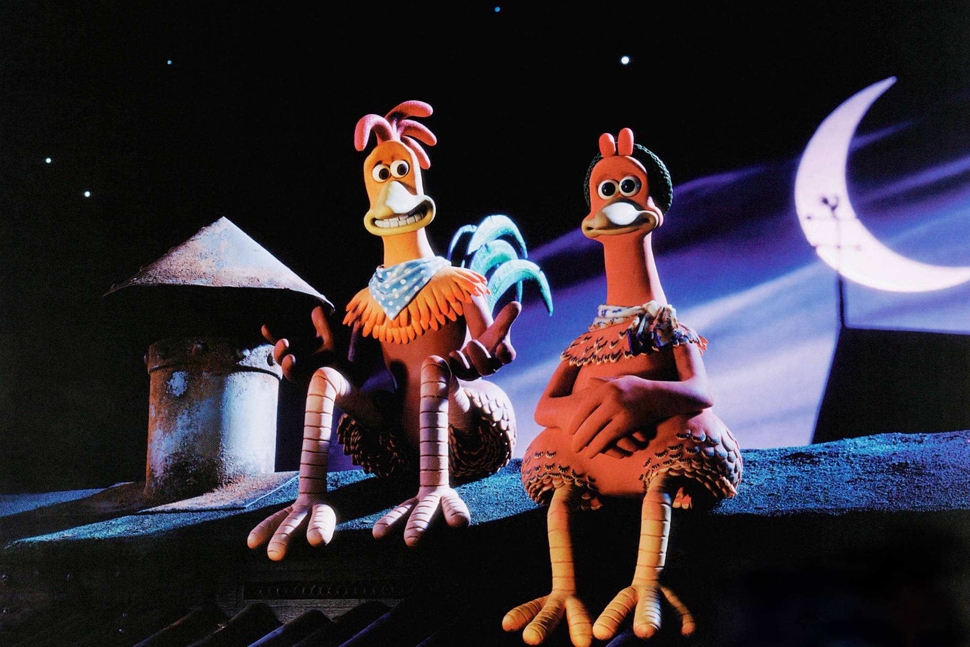 Chicken Run, claymation chickens, rooftop, Full HD Desktop Wallpaper