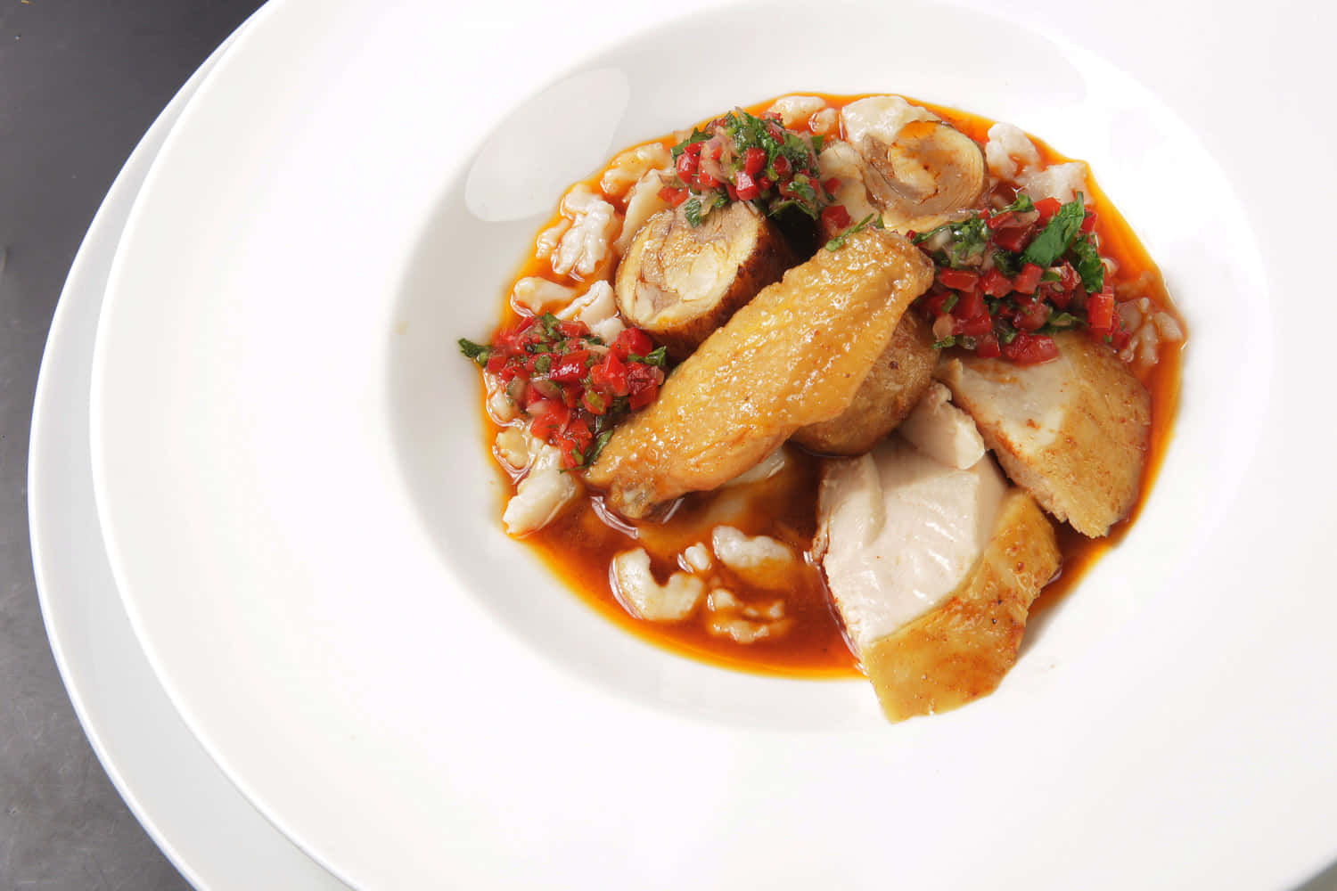 boneless loin, fried paprikás csirke, red sauce, HD Desktop Wallpaper