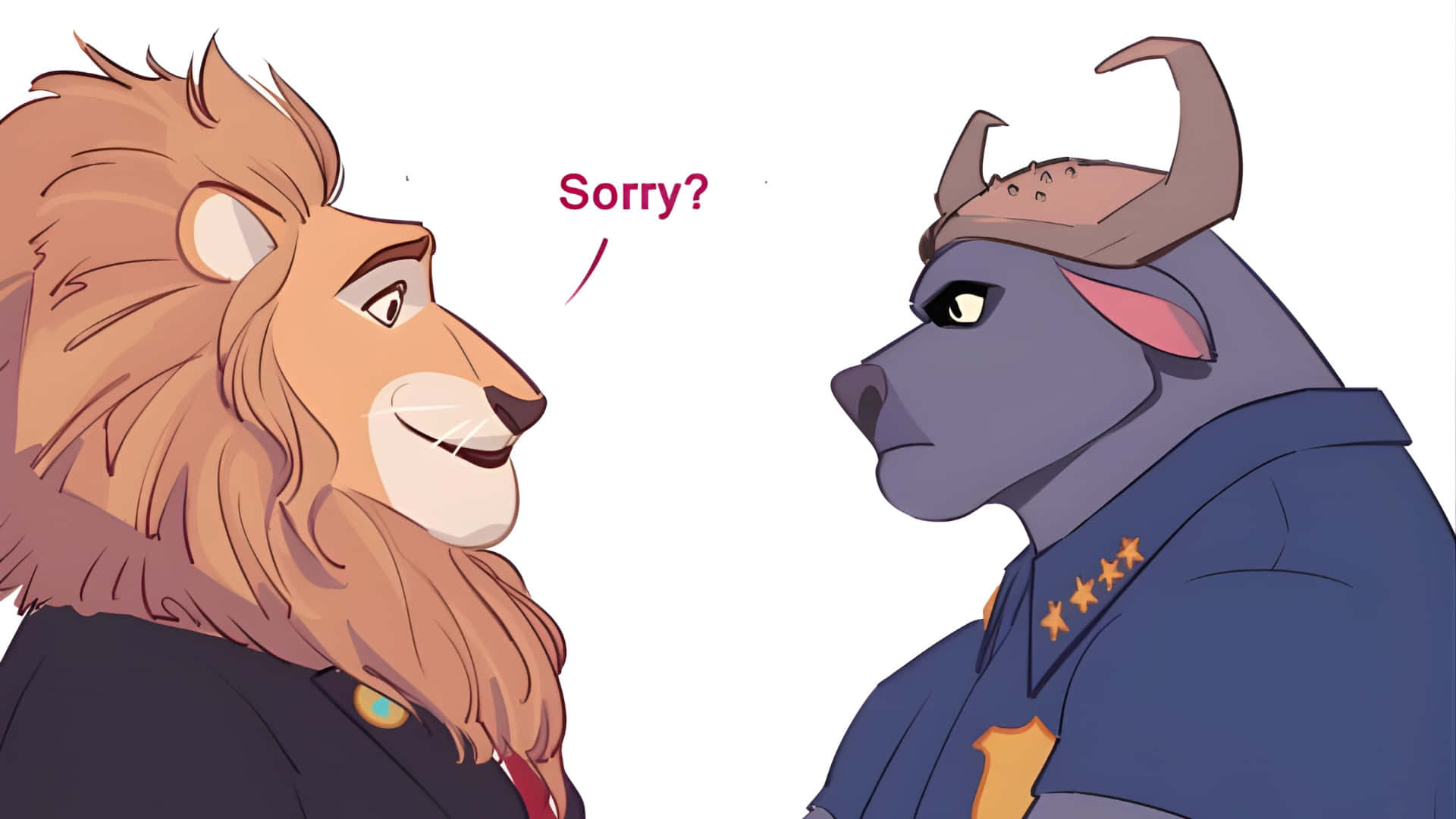 Chief Bogo, lion, suit, Full HD Desktop Wallpaper