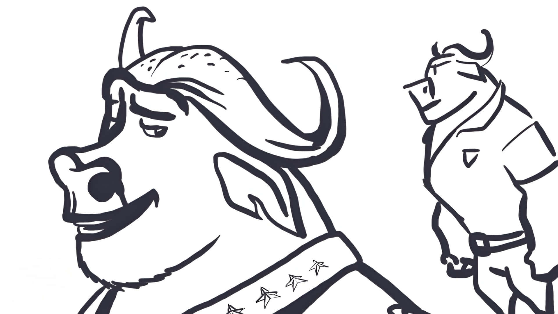 Chief Bogo, star-adorned uniform, simple shirt, Full HD Desktop Wallpaper