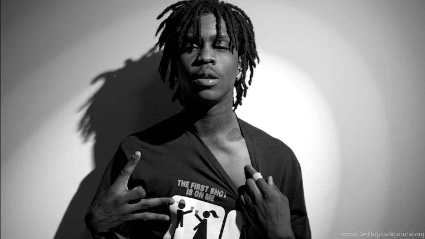 Chief Keef, dreadlocks, black and white portrait, HD Desktop Wallpaper