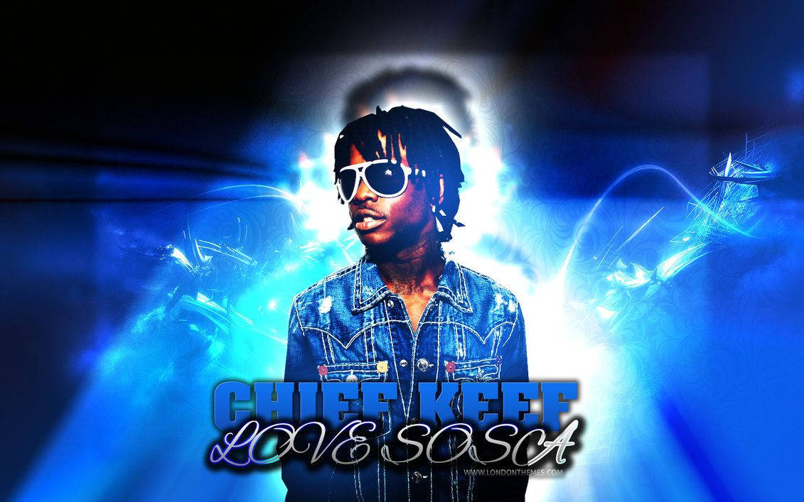 Chief Keef, denim jacket, white sunglasses, SD Desktop Wallpaper