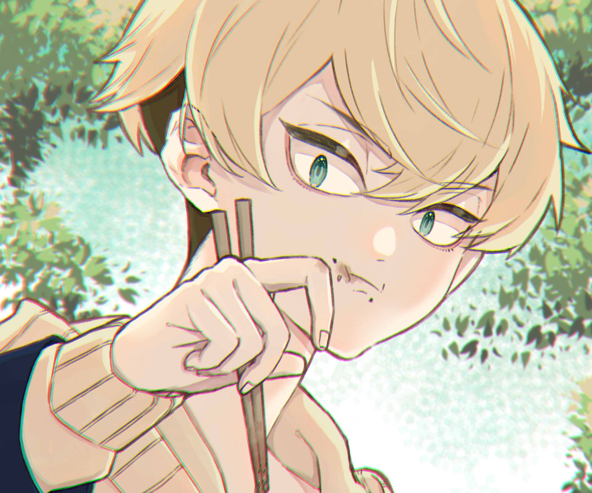 Chifuyu Matsuno, blonde hair, green eyes, Full HD Desktop Wallpaper