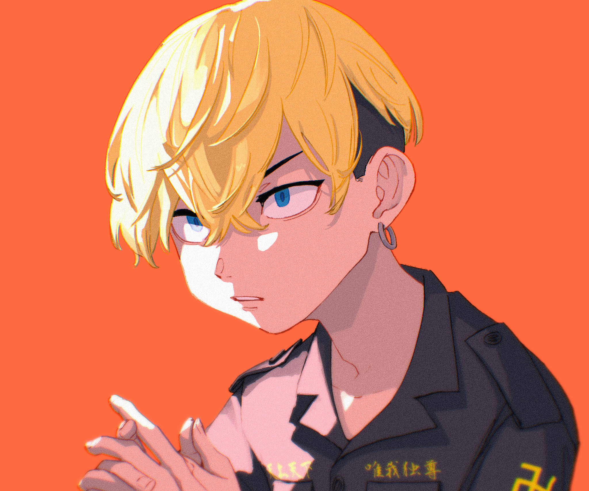 Chifuyu Matsuno, blonde hair, blue eyes, Full HD Desktop Wallpaper