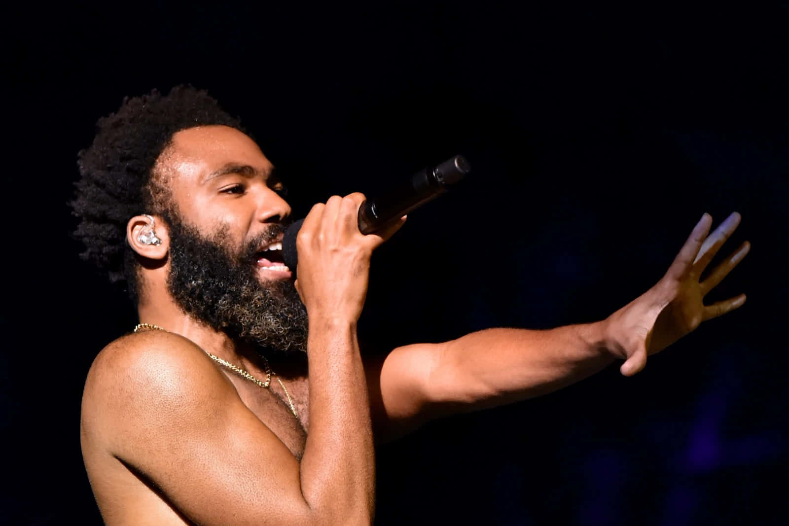 Childish Gambino, stage lights, microphone, HD Desktop Wallpaper