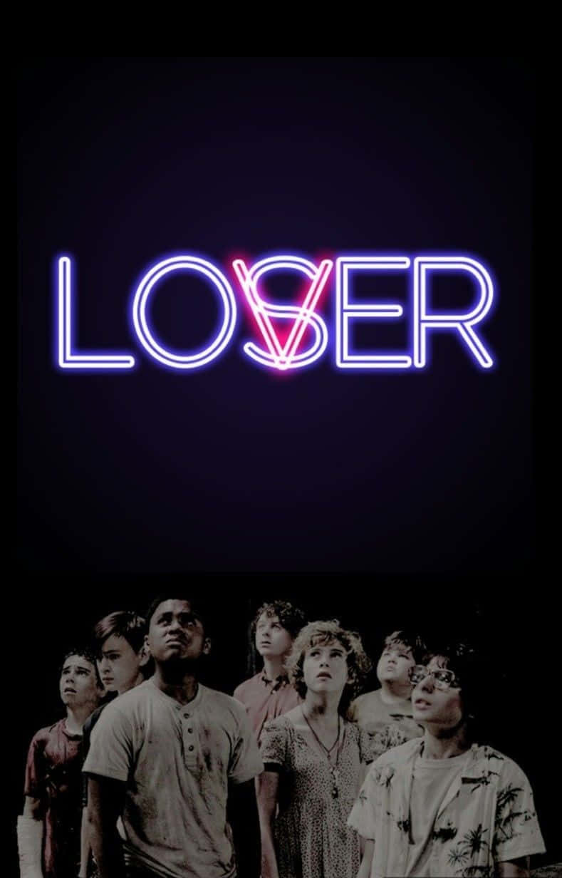 LOSER, neon sign, purple and pink hues, SD Phone Wallpaper