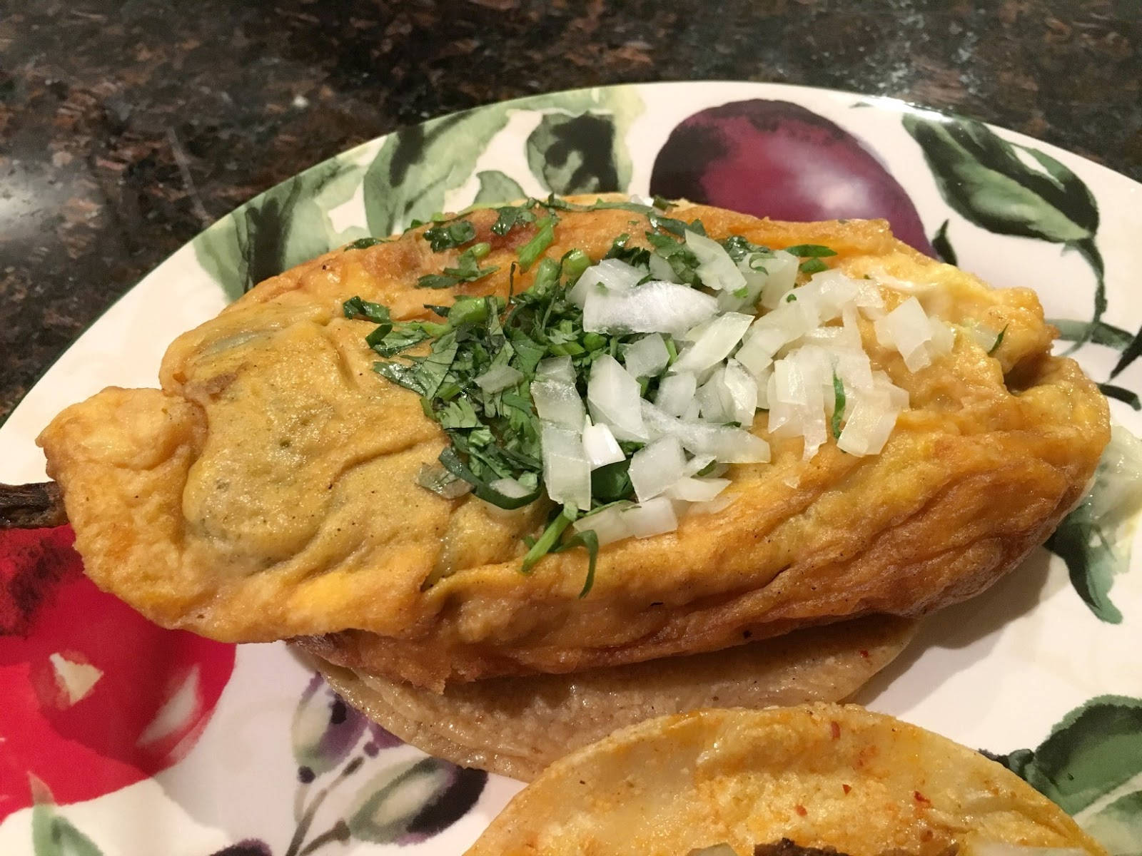 Chili Relleno, golden omelet, fresh cilantro, HD Desktop Wallpaper