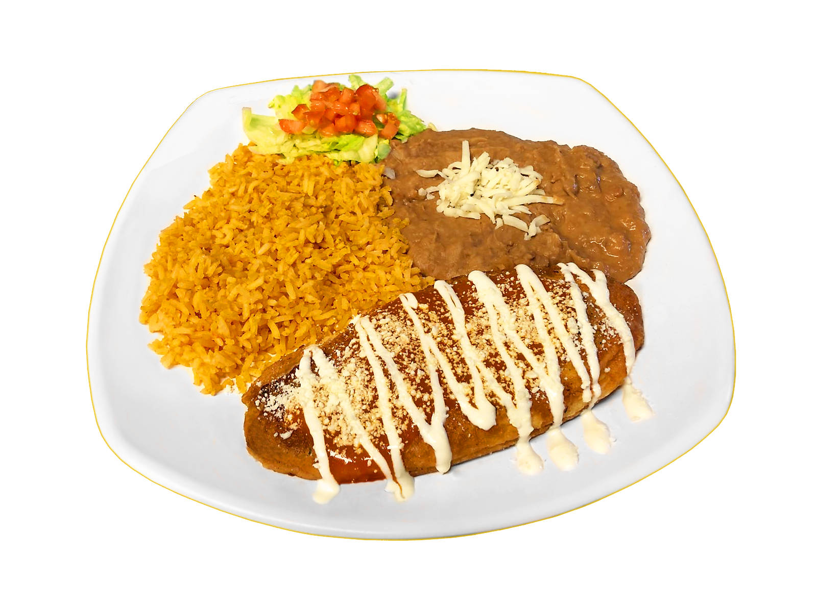 Chili Relleno, sour cream, rice, HD Desktop Wallpaper