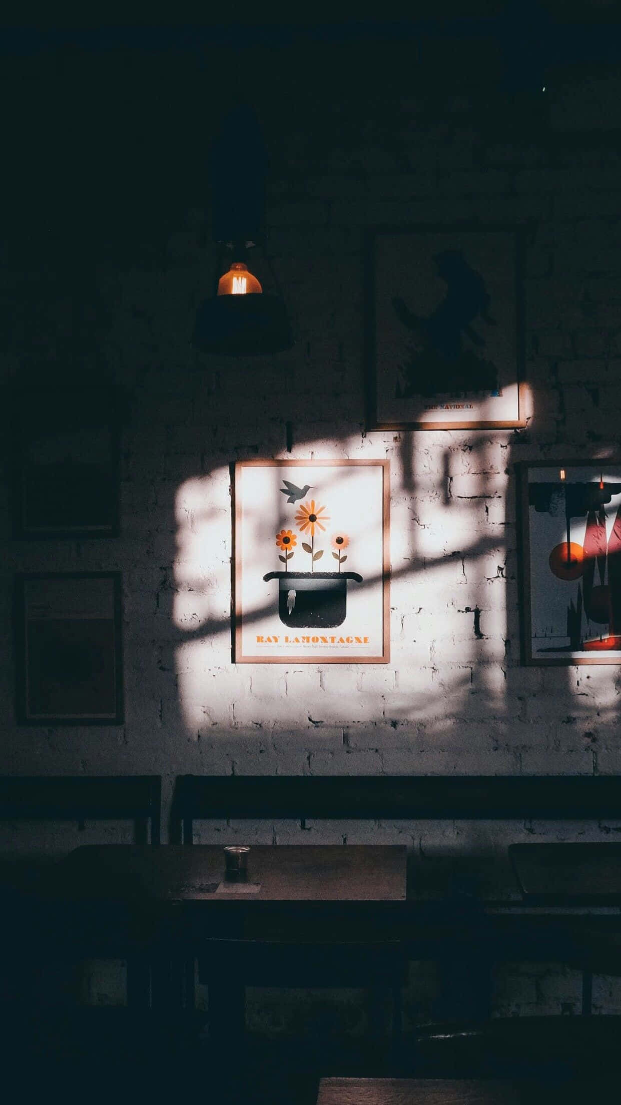 sunlight, blinds, white brick wall, Full HD Phone Wallpaper