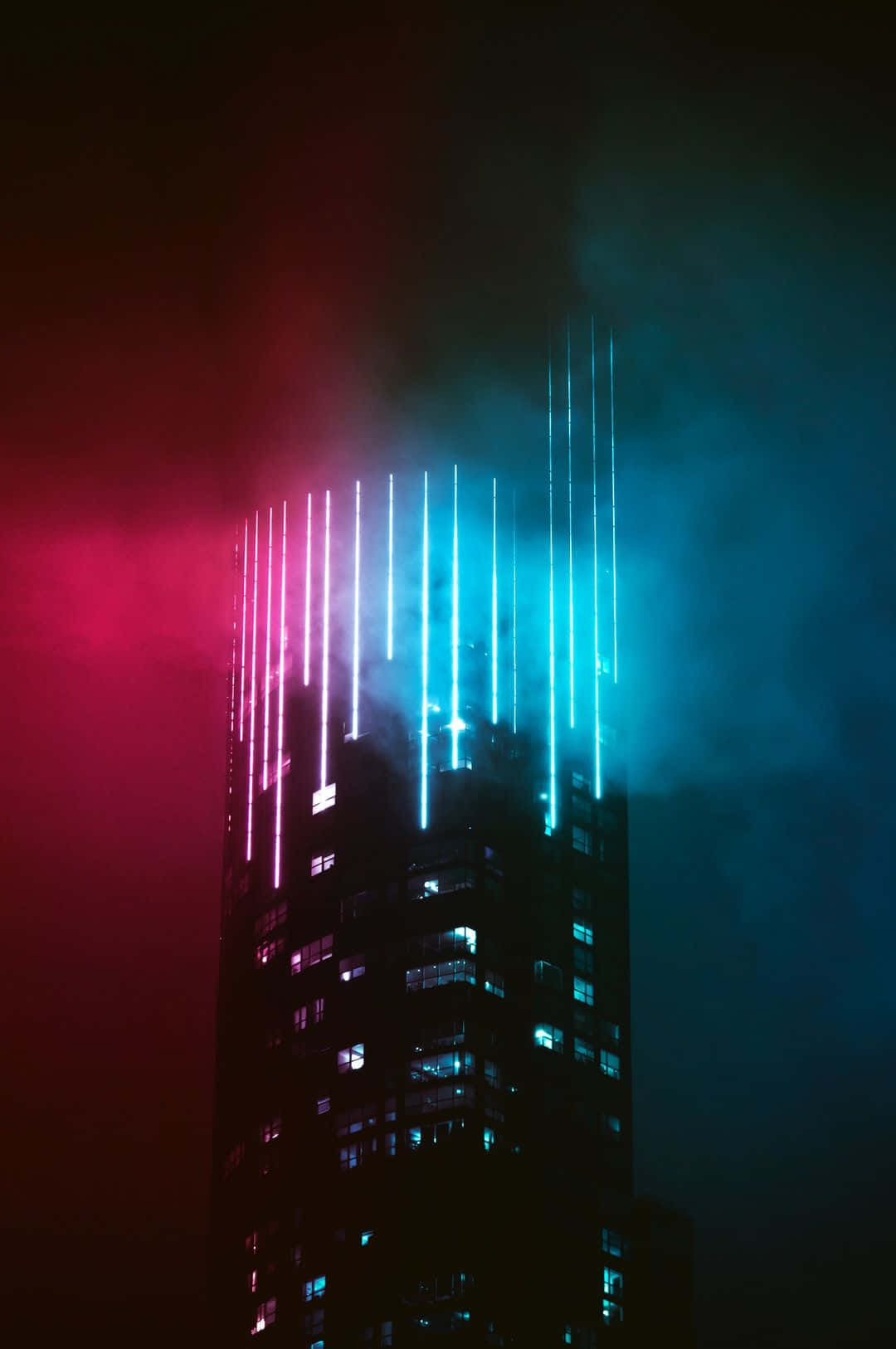 Chill Aesthetic, skyscraper, night, HD Phone Wallpaper