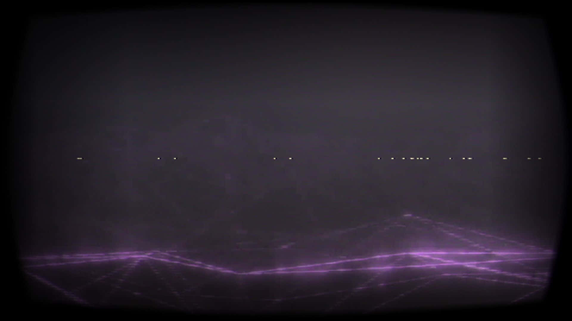 vintage monitor border, glowing purple grid lines, faint dots, Full HD Desktop Wallpaper