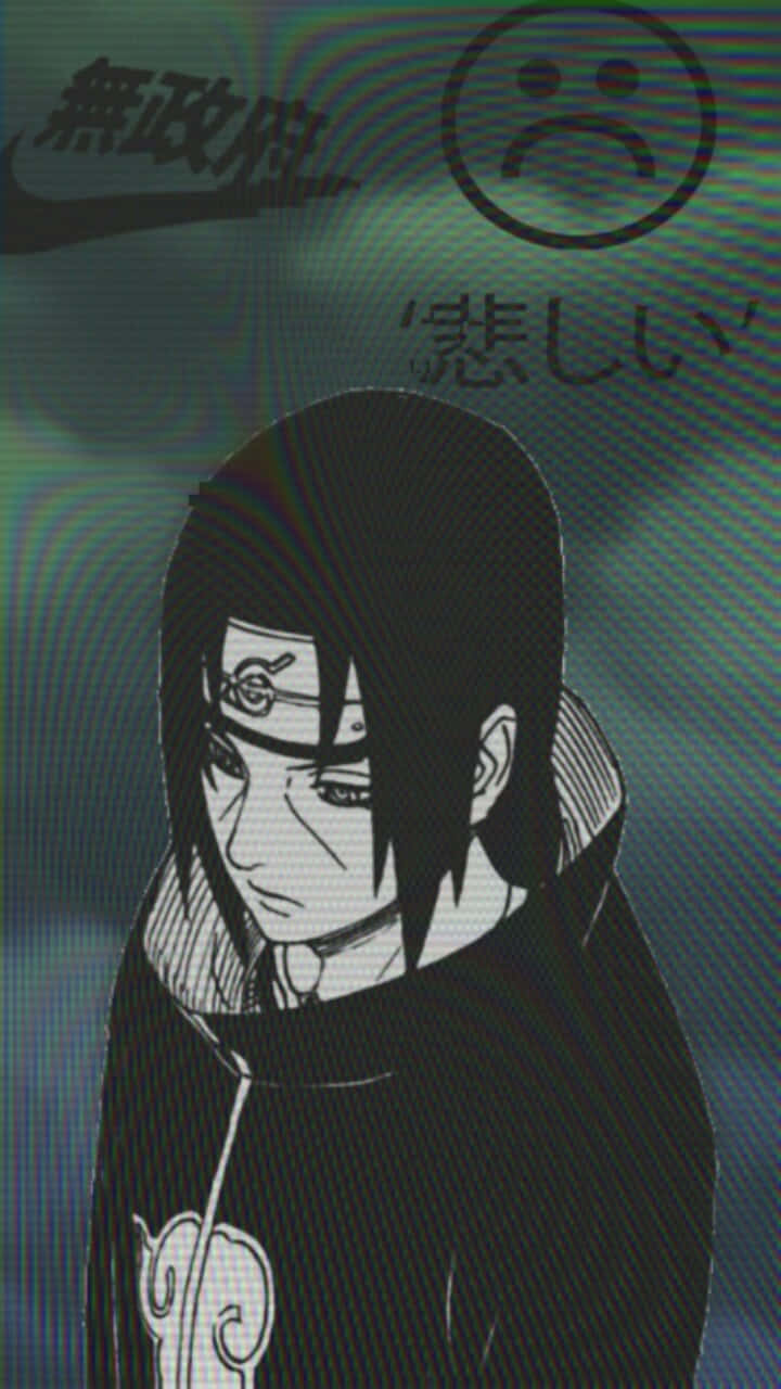 black hair, headband, glitchy teal background, HD Phone Wallpaper