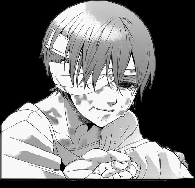 manga character, bandaged eyes, bandaged face, SD Desktop Wallpaper