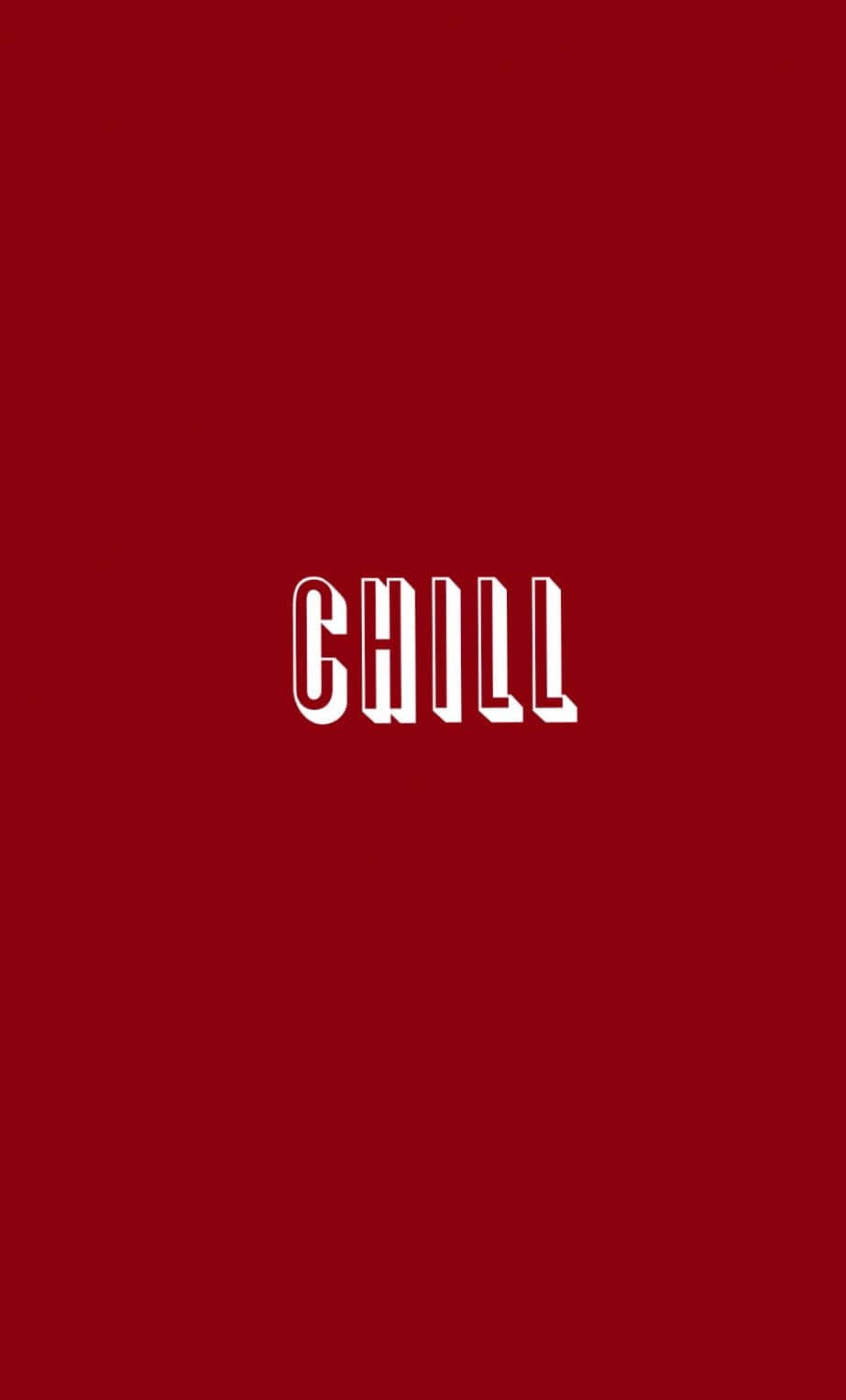 CHILL, deep red, solid background, HD Phone Wallpaper