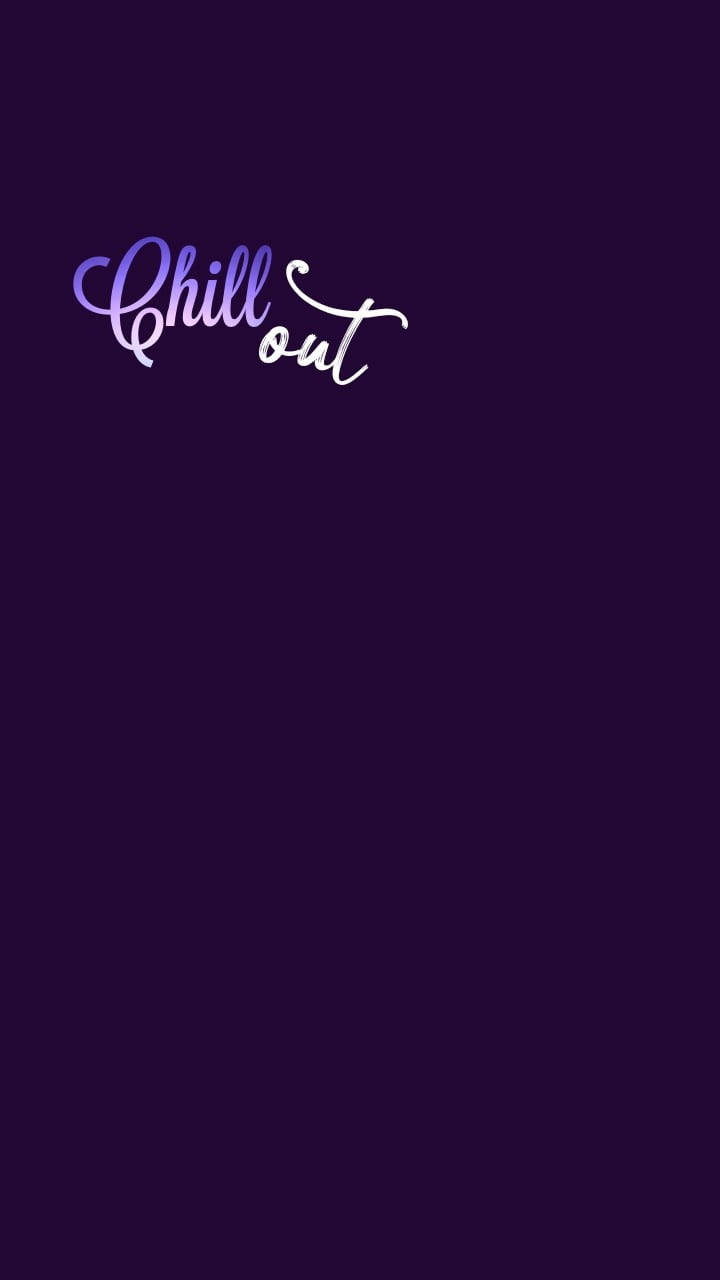 Chill Out Dark Purple, minimalist purple, elegant cursive text, HD Phone Wallpaper