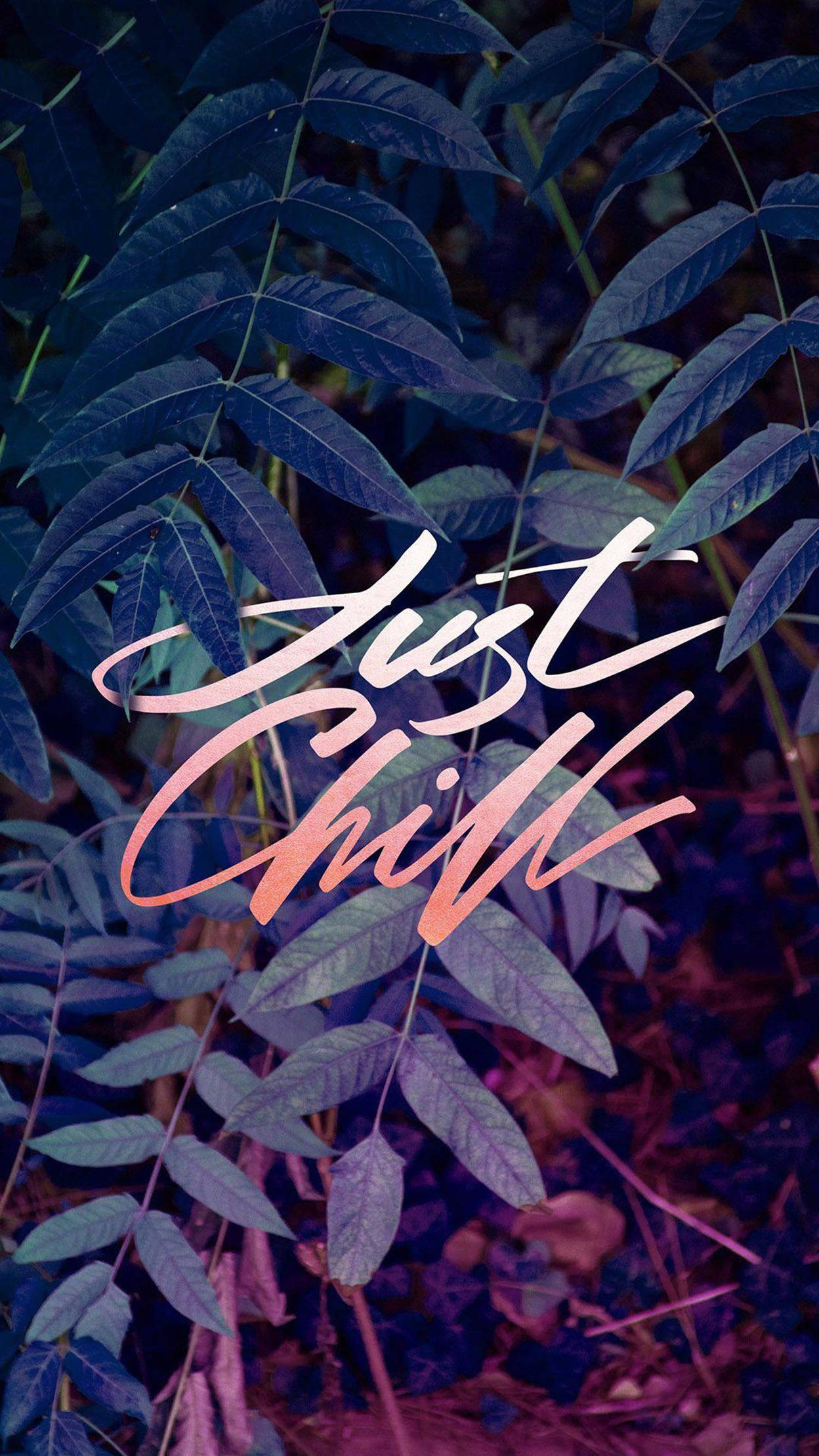 Just Chill, dark blue, purple, Full HD Phone Wallpaper