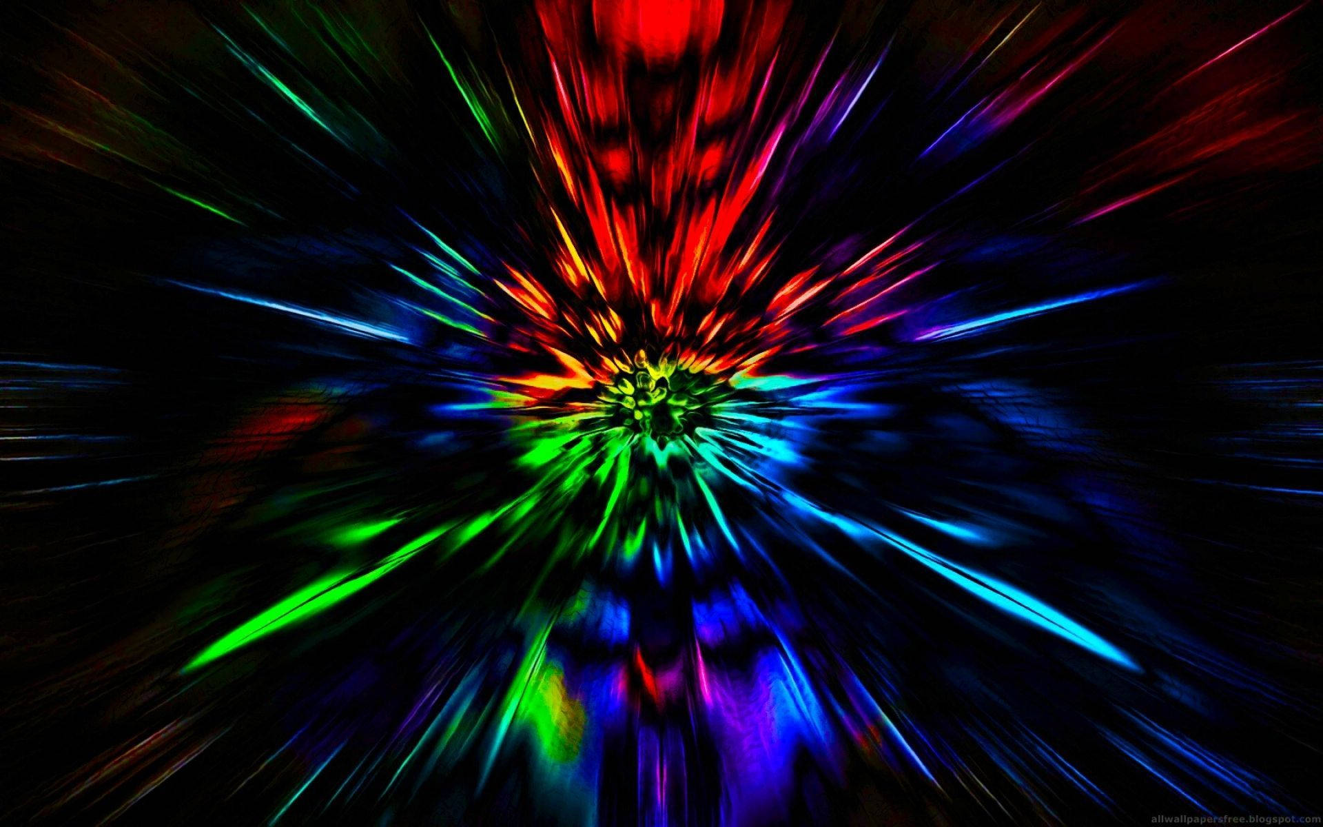 Chill Stoner, neon rays, black void, Full HD Desktop Wallpaper