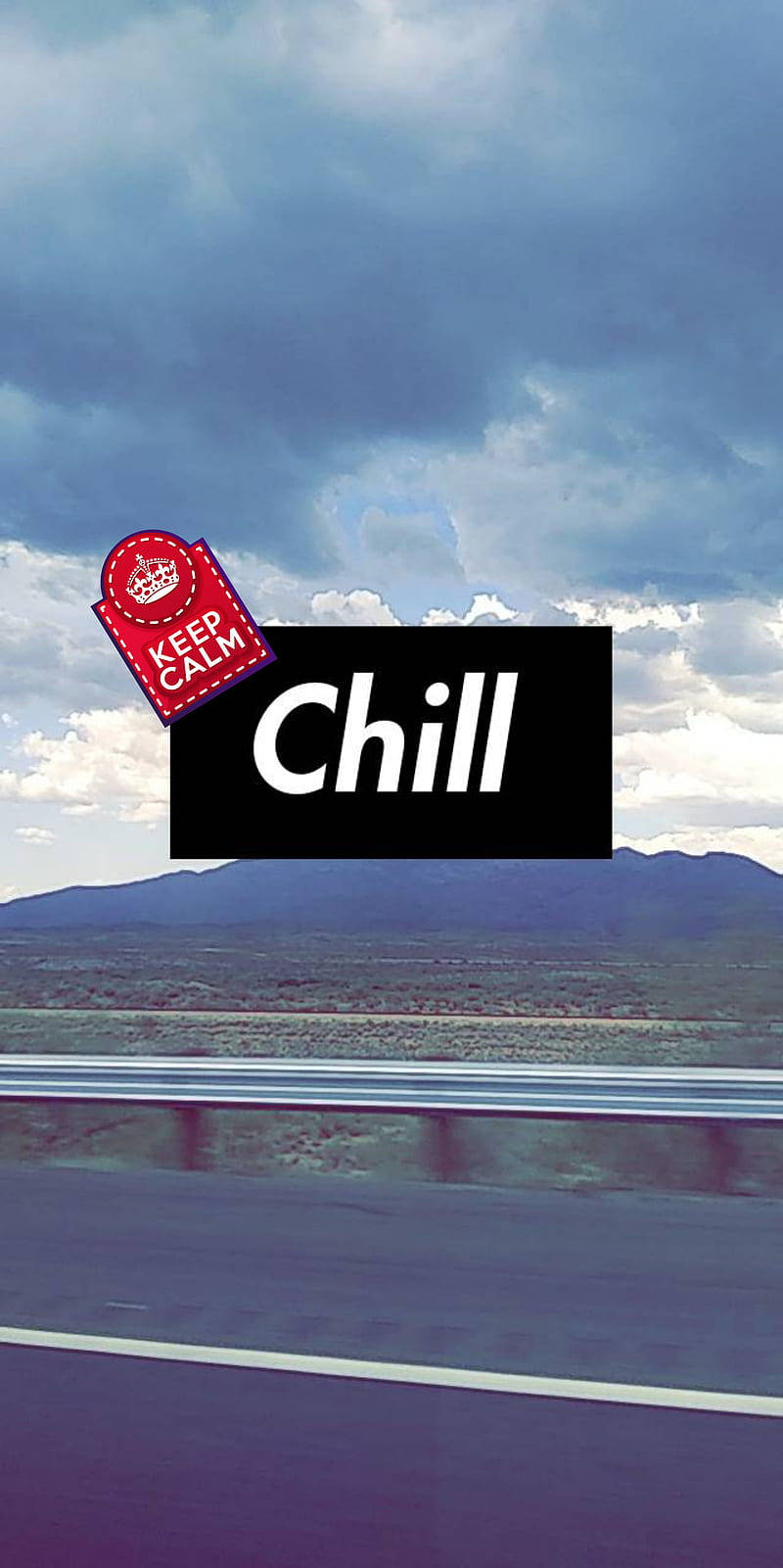 Chill, highway, distant mountains, HD Phone Wallpaper